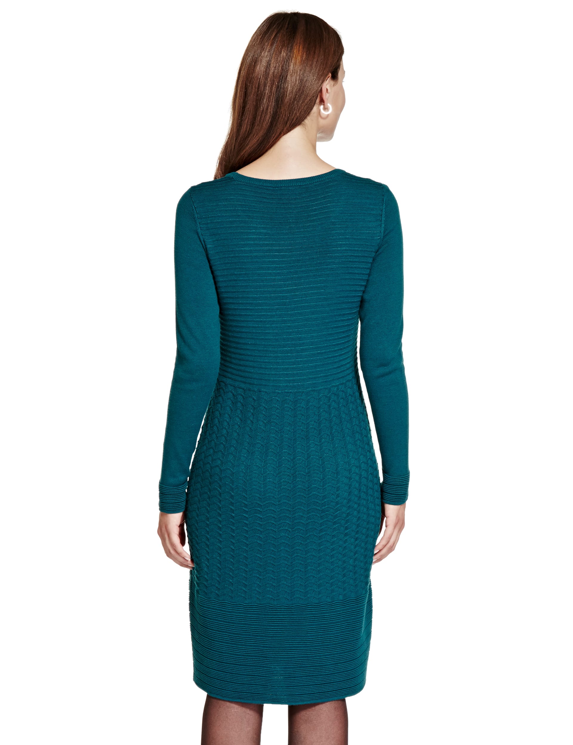 Long Sleeve Knitted Tunic Dress Image 2 of 4