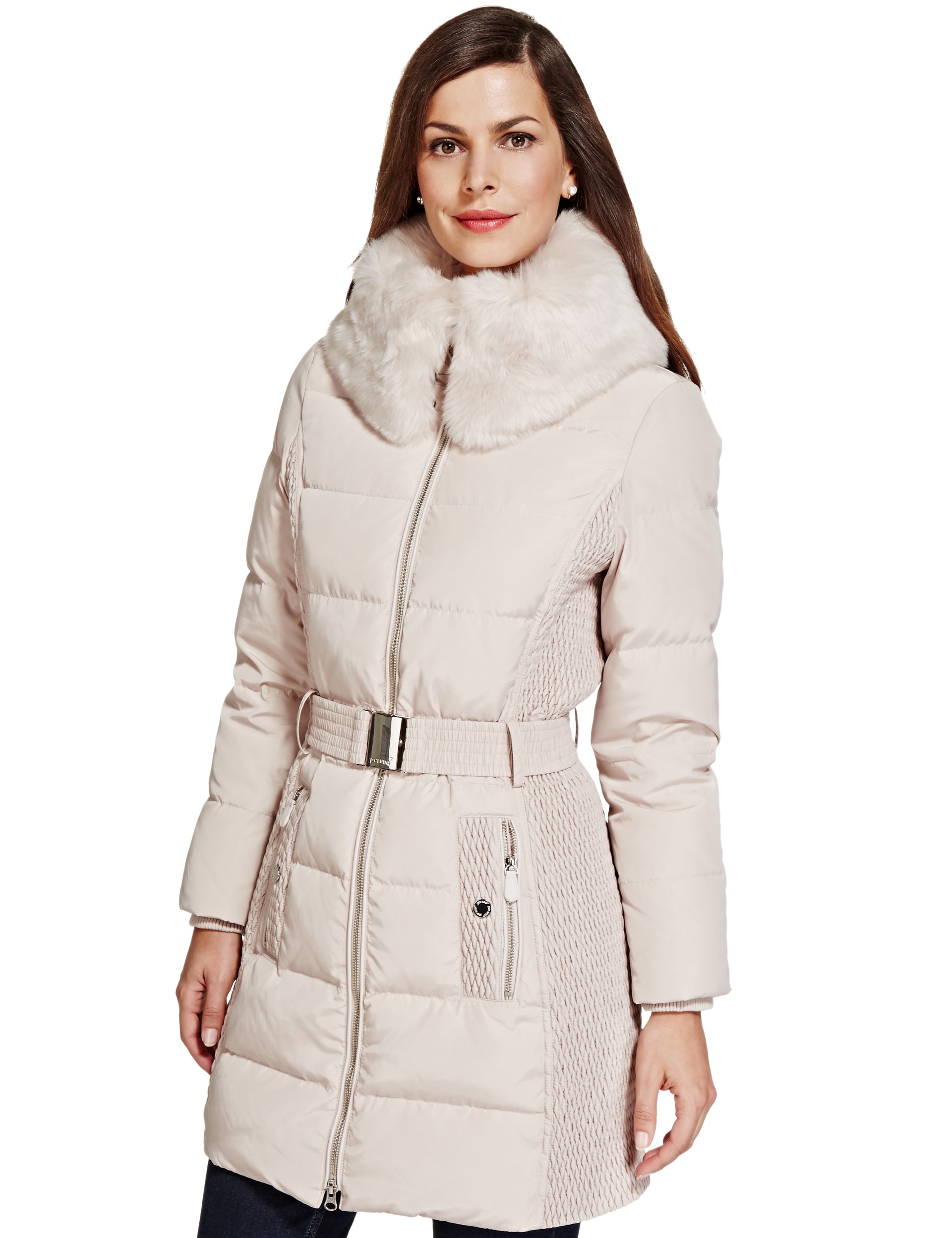 Premium Down & Feather Filled Belted Coat with Stormwear™ Image 2 of 5