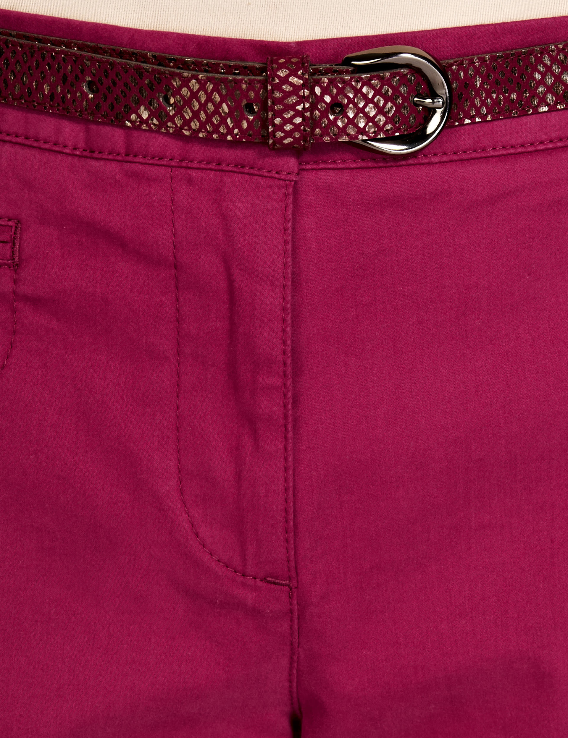 Roma Cotton Rich Straight Leg Chinos with Belt Image 2 of 8