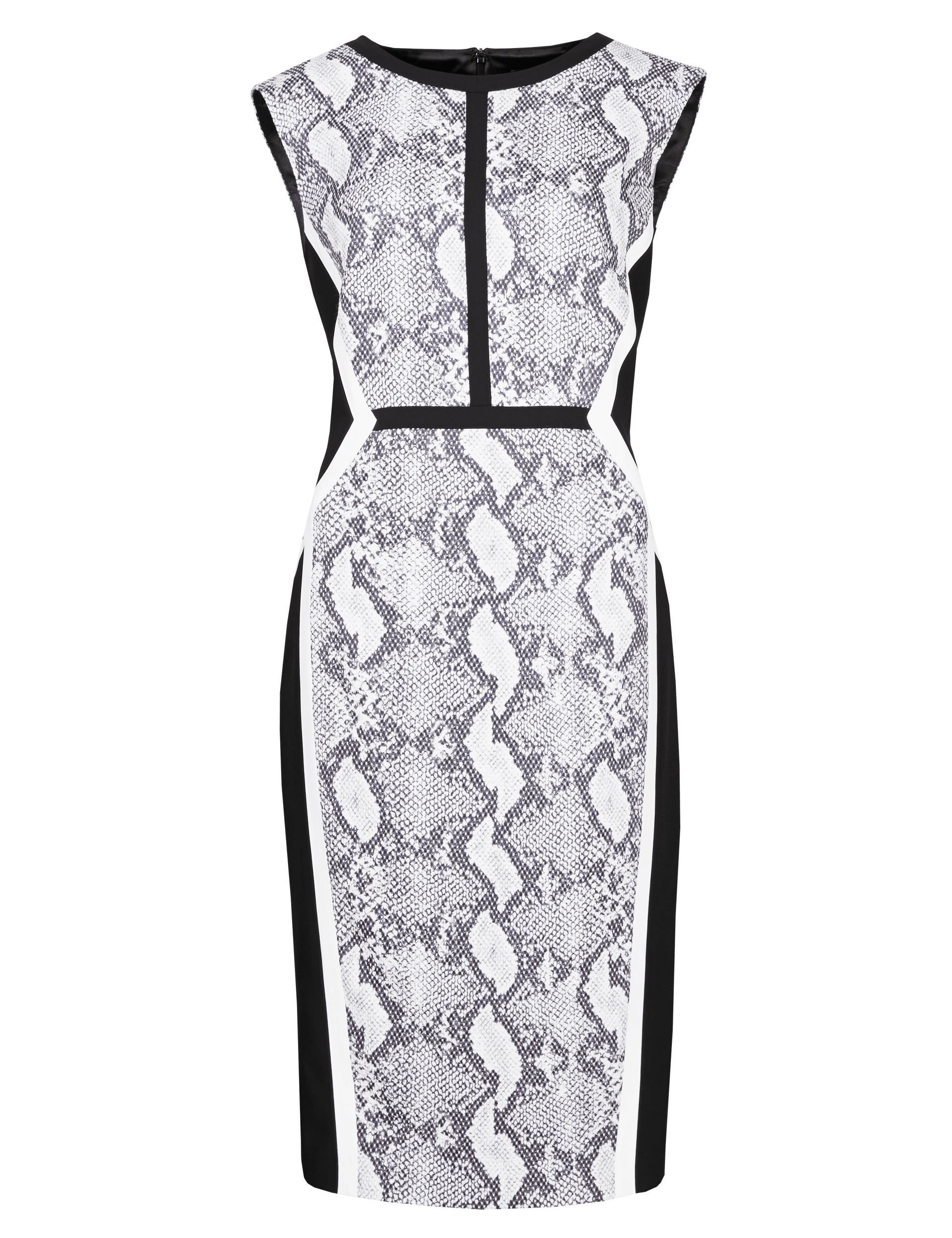 Speziale Faux Snakeskin Print Jacquard Shift Dress Per Una M S