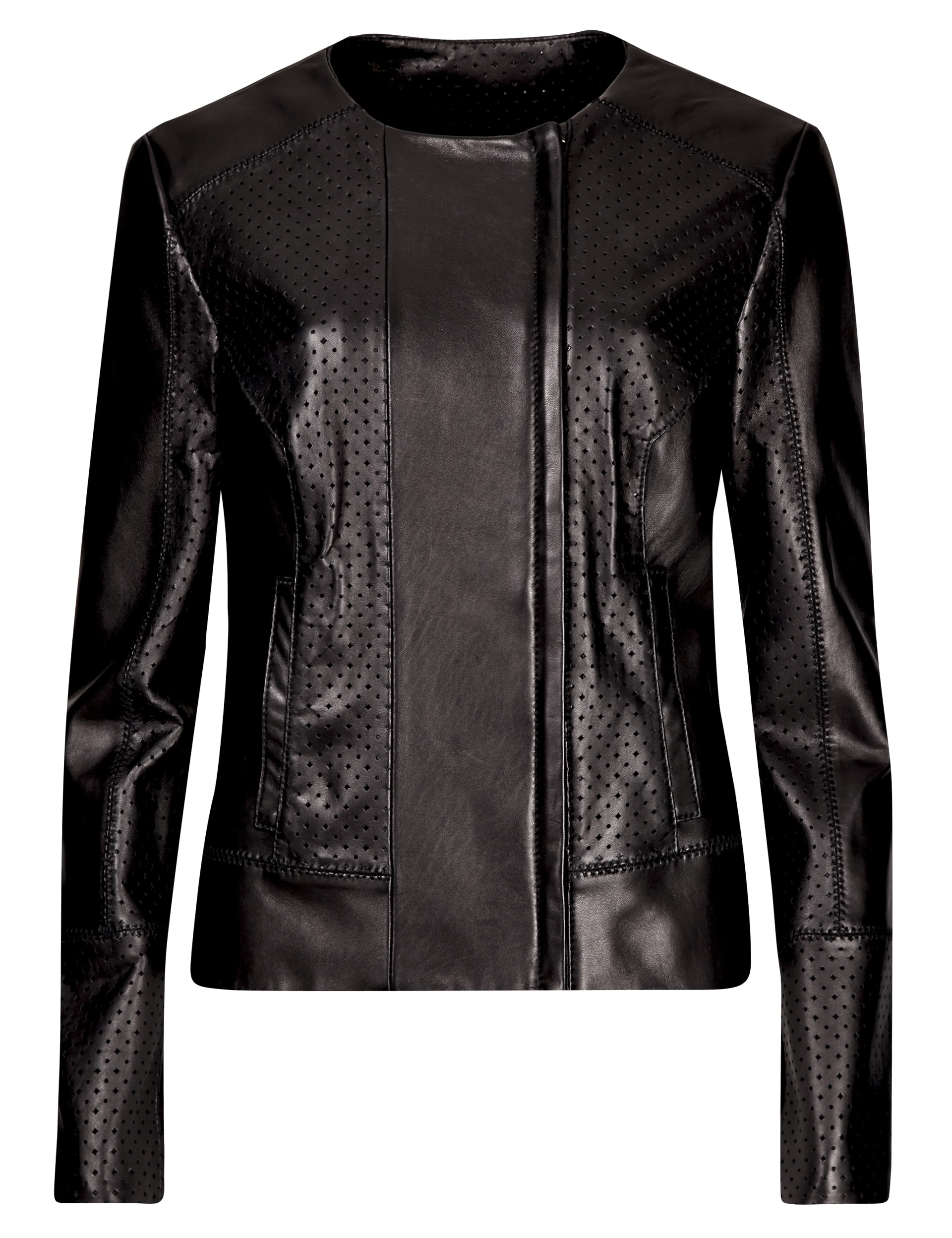 Speziale Leather Perforated Biker Jacket Image 2 of 6