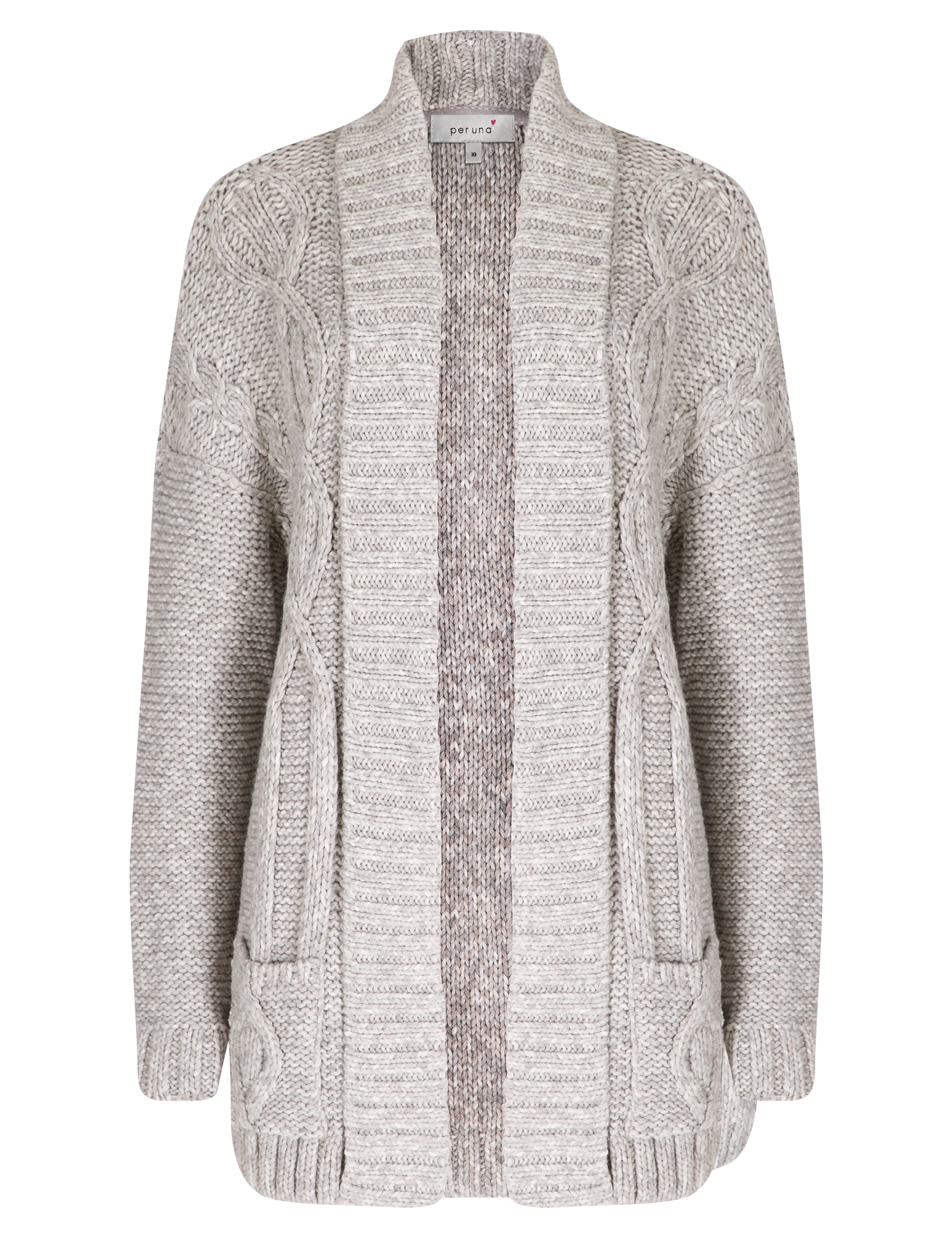 Cable Knit Turn Back Collar Cardigan Per Una M S
