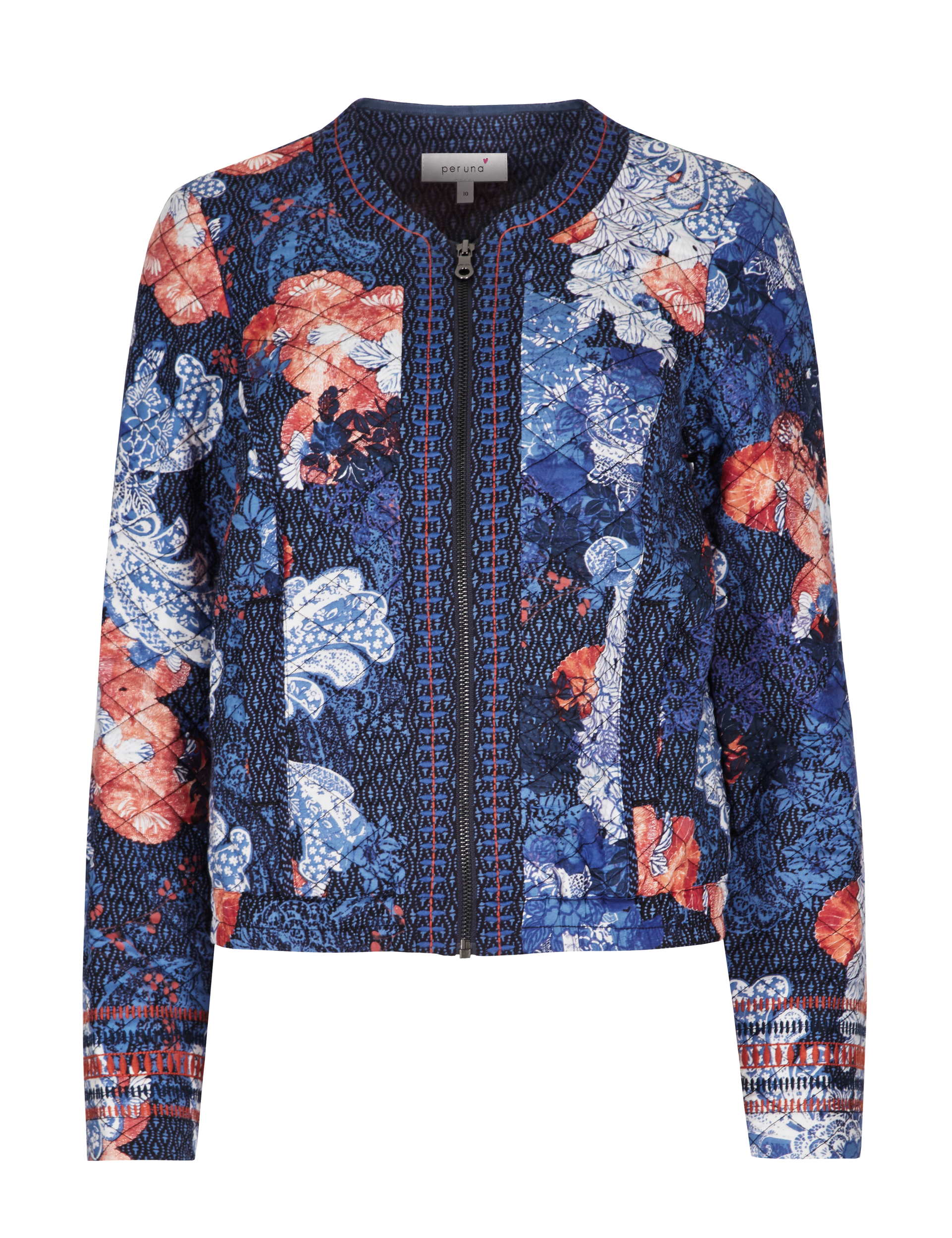 Pure Modal Quilted Floral Bomber Jacket Image 2 of 4
