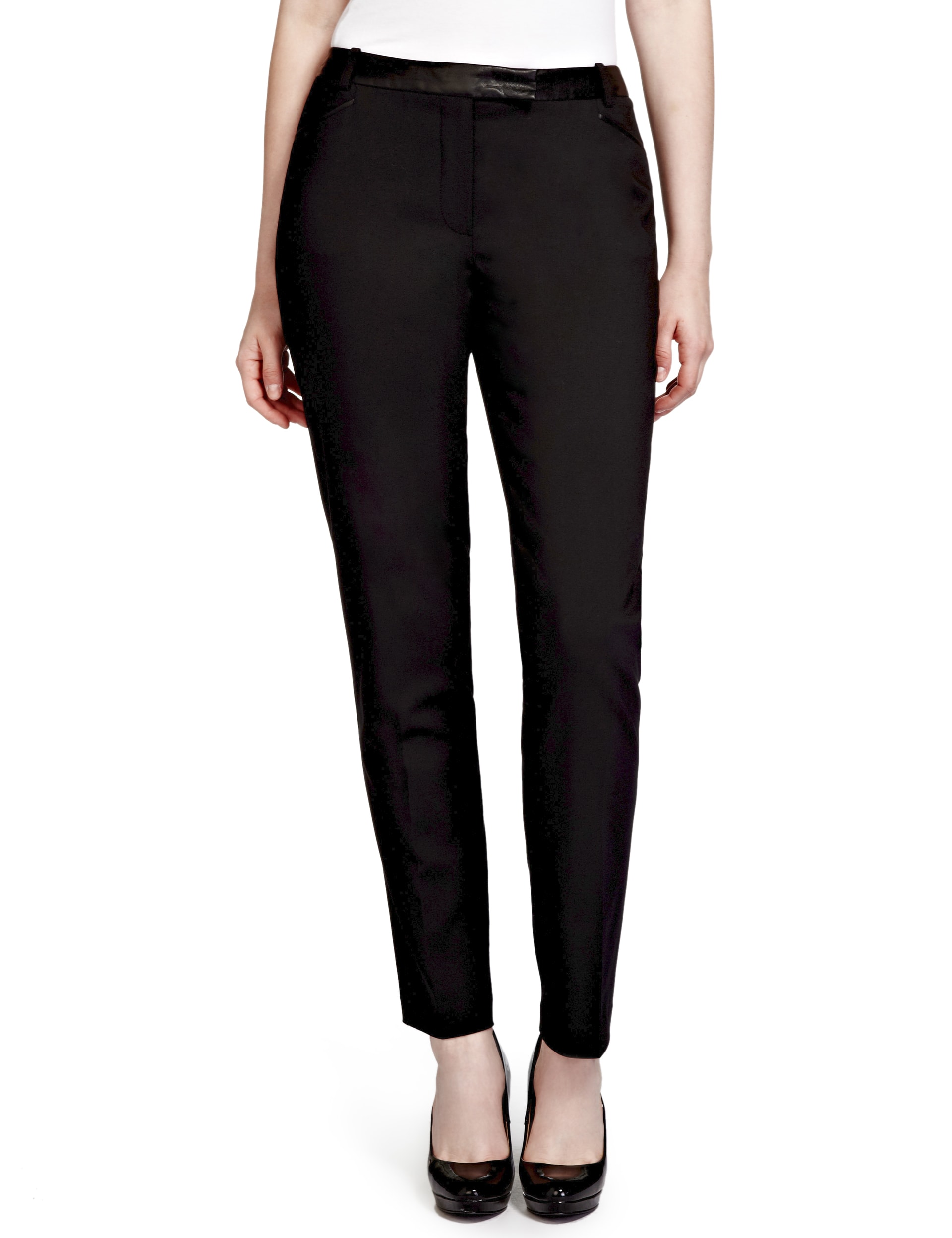Tapered Slim Leg Cropped Trousers Image 2 of 6