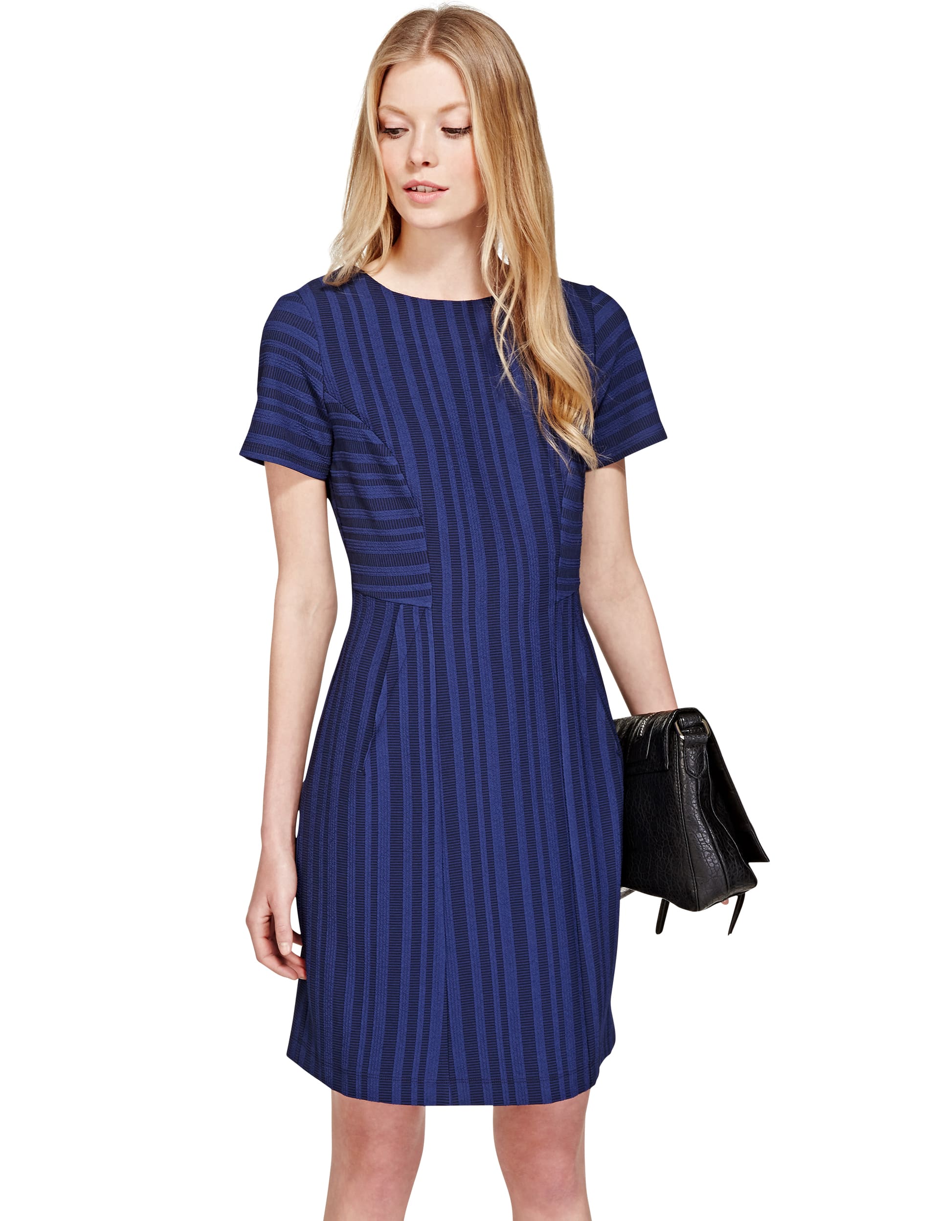 Self Striped Shift Dress Image 2 of 4