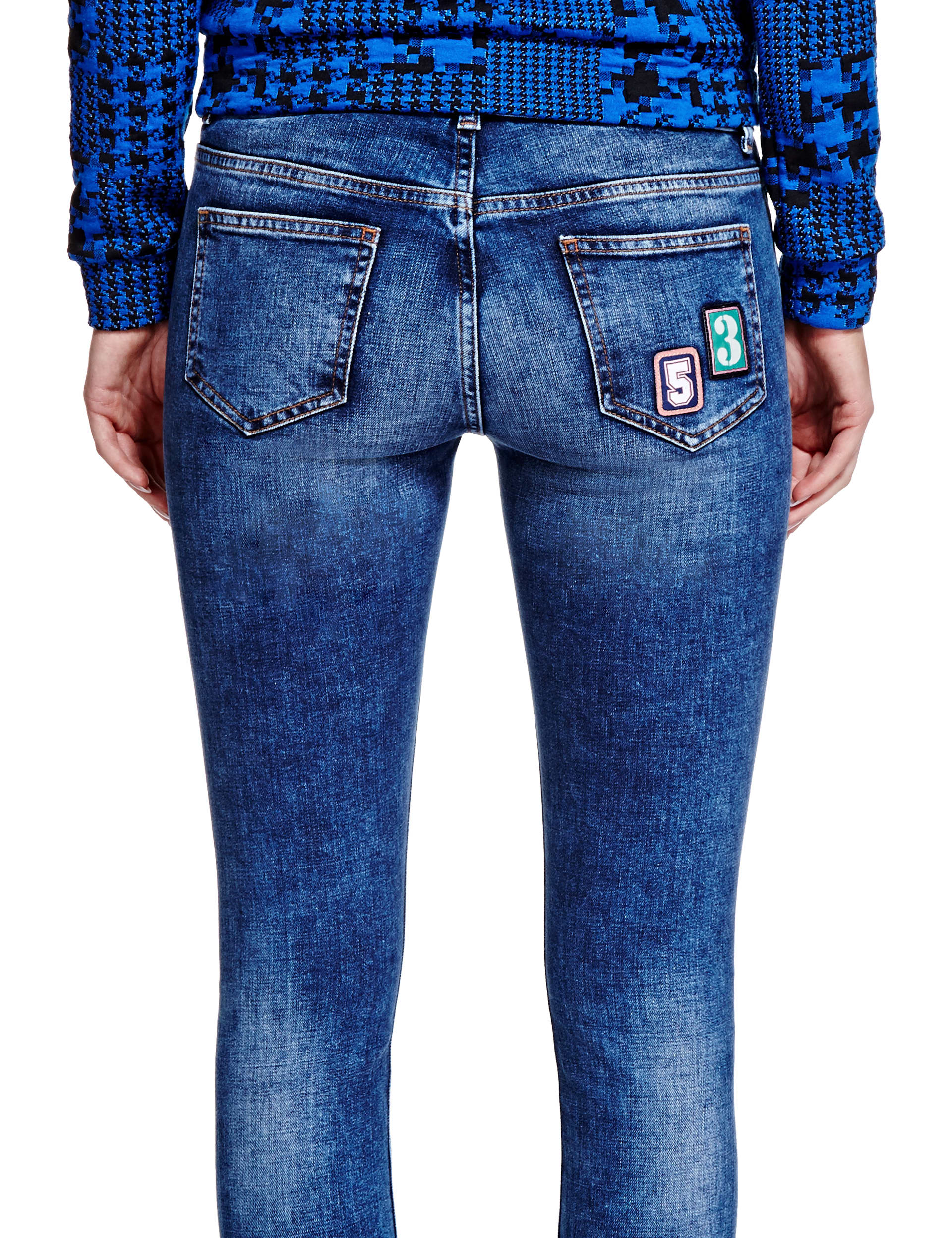 Assorted Badge Skinny Denim Jeans Image 2 of 4