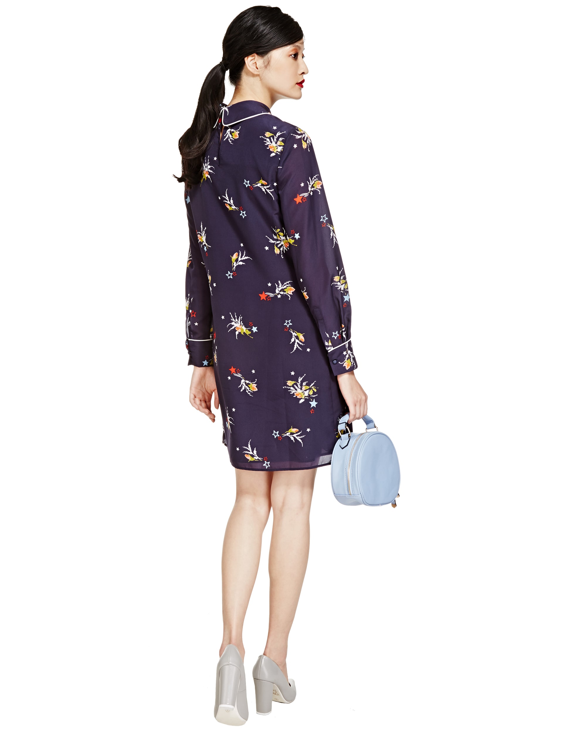 Star Print Shirt Dress Image 2 of 4