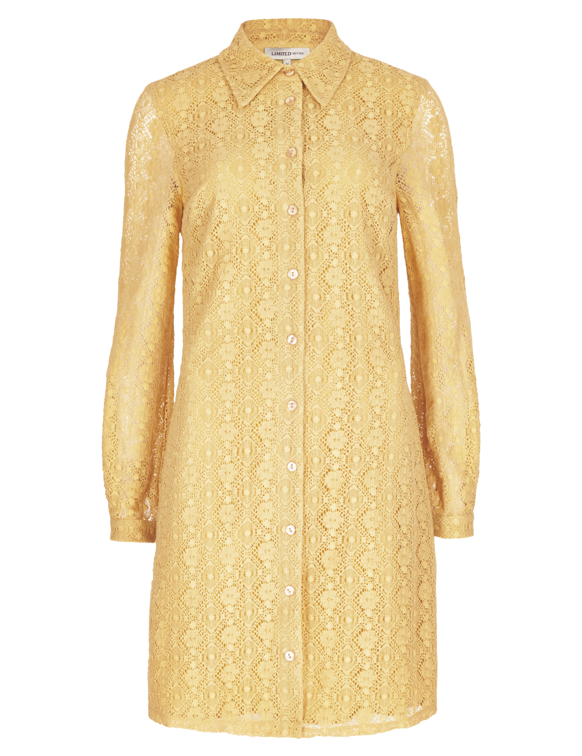 Cotton Rich Lace Shirt Dress Image 2 of 4