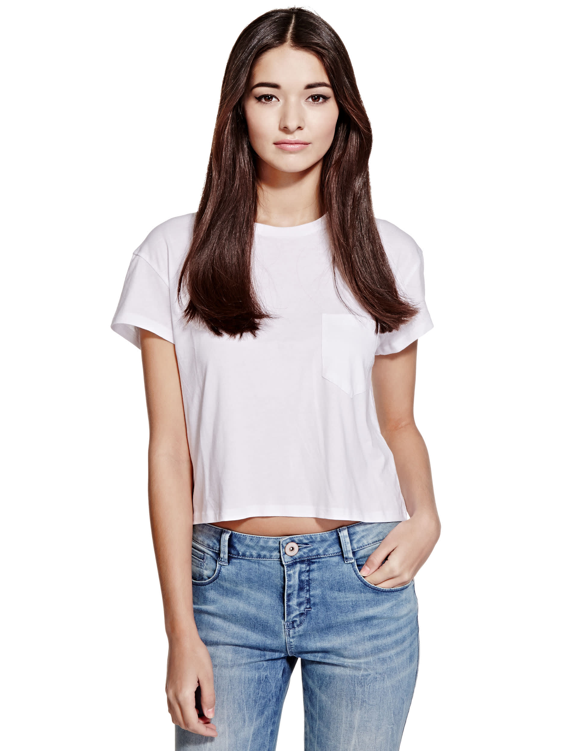 Pure Cotton Boxy Cropped T-Shirt Image 2 of 6