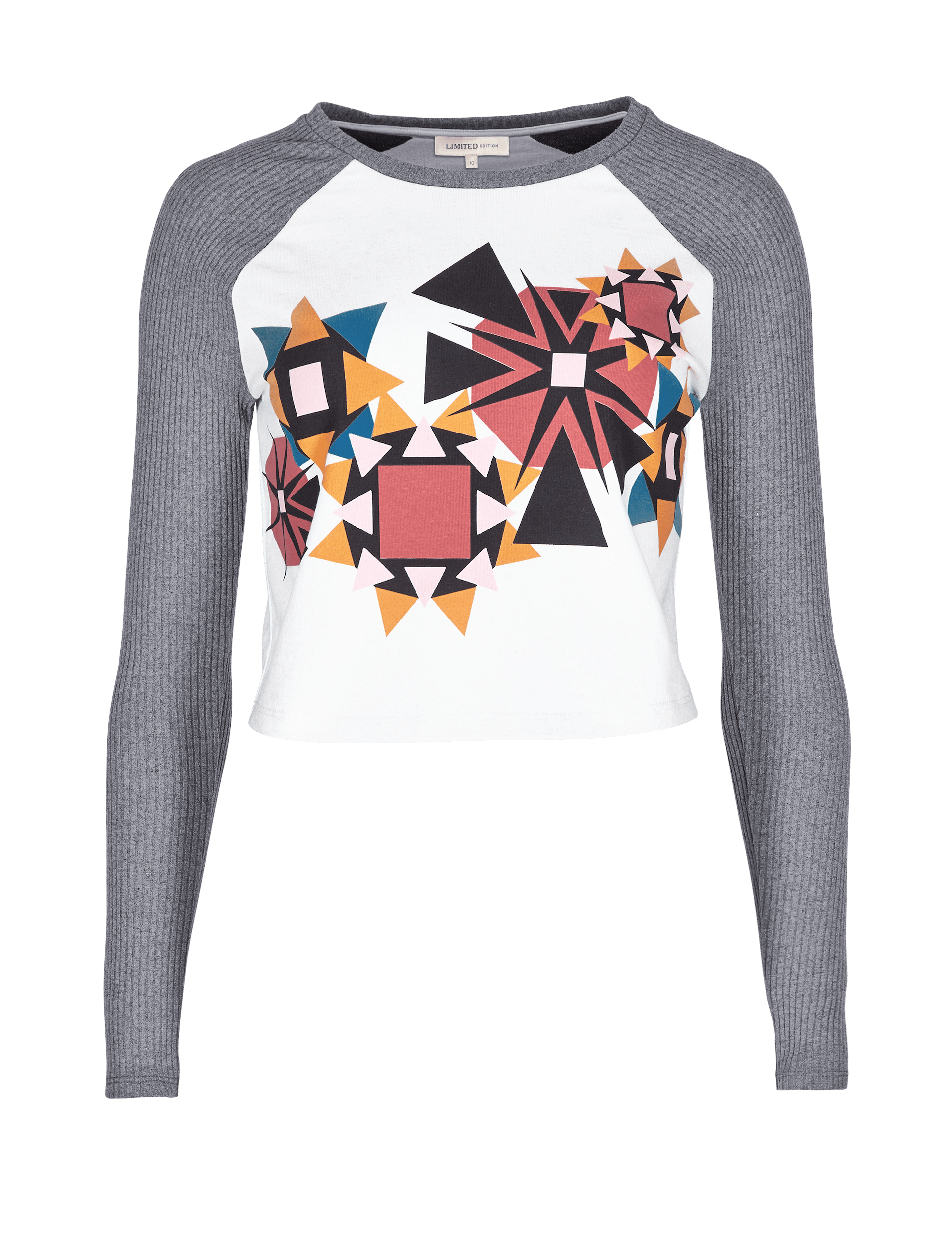 Abstract Print Cropped Top Image 2 of 4