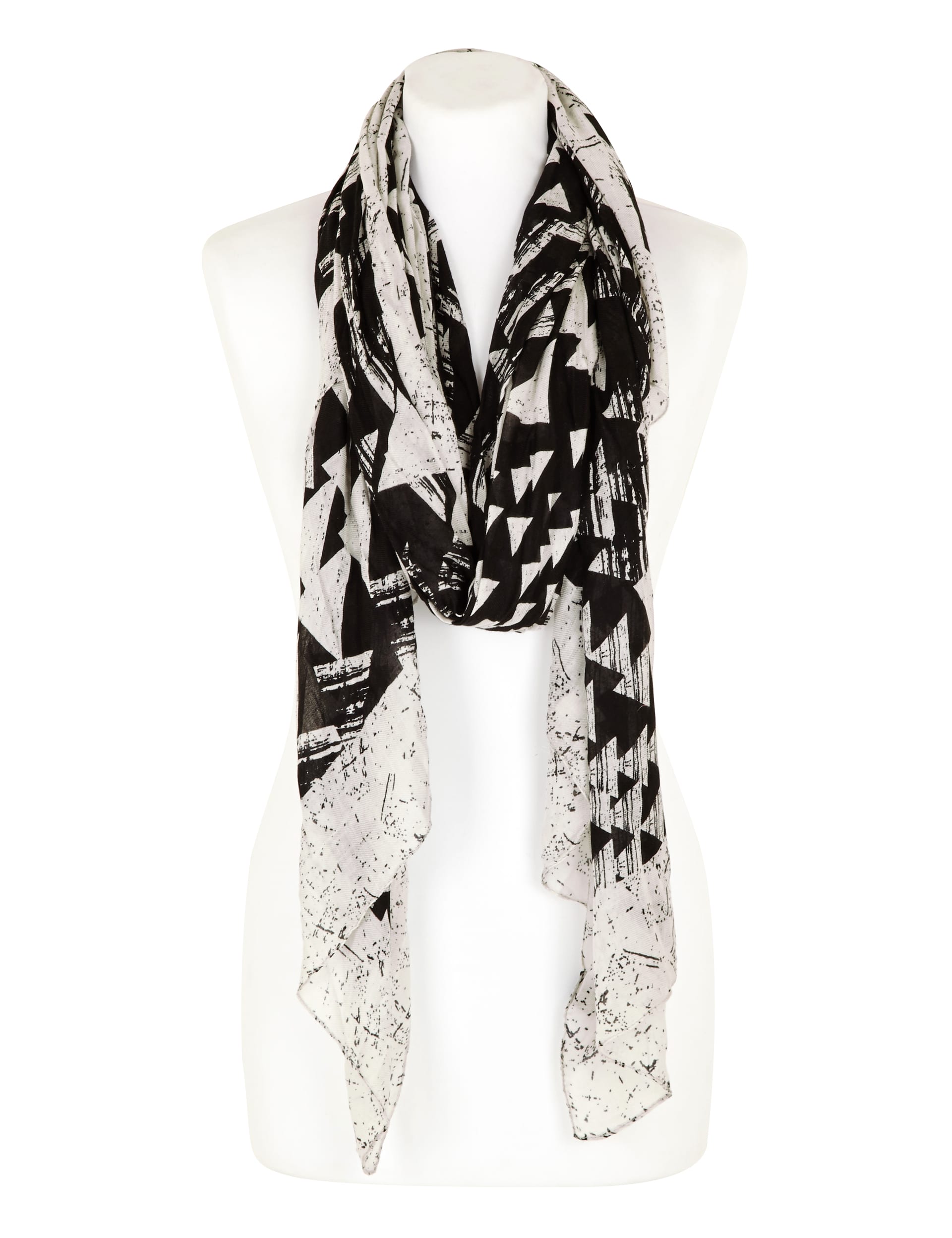 Pure Modal Lightweight Triangle Print Scarf Image 2 of 3