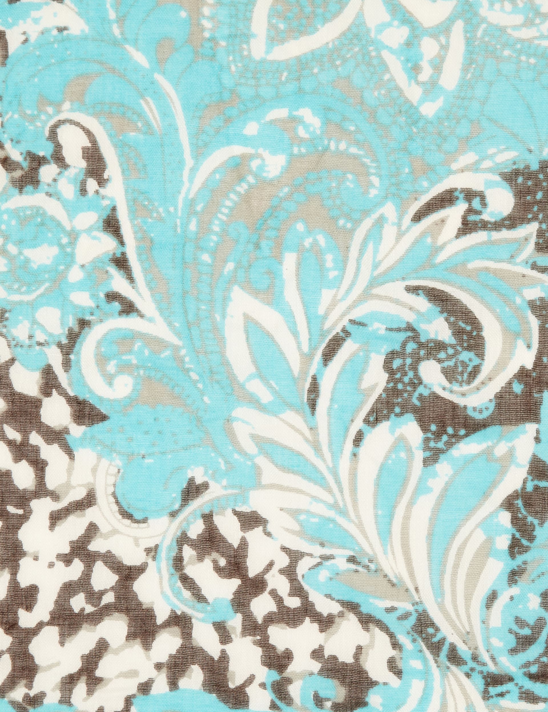 Lightweight Animal & Paisley Print Scarf with Modal Image 2 of 3