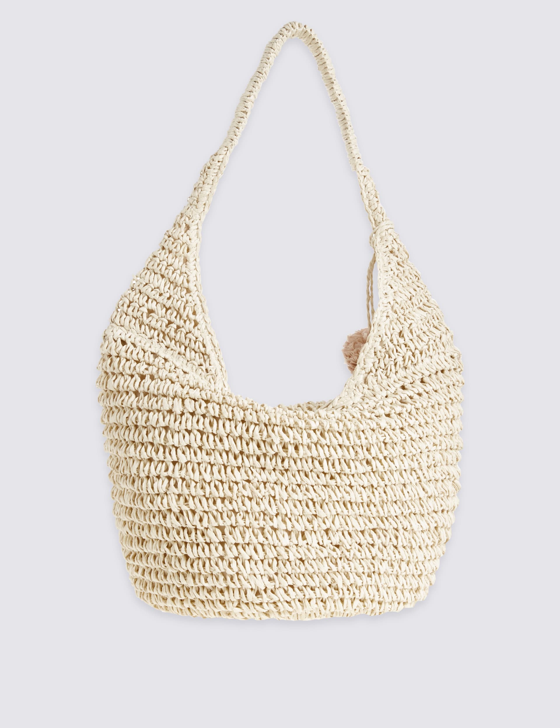 Straw Sling Hobo Bag Image 2 of 6