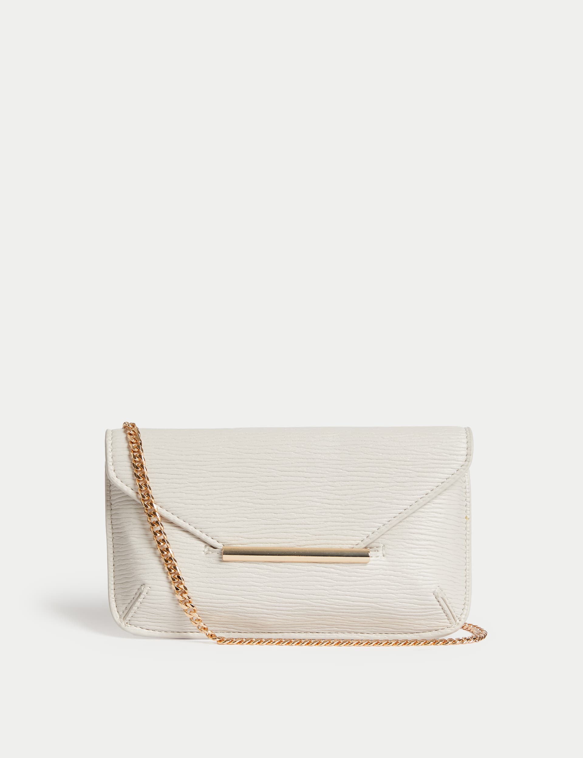 Faux Leather Chain Strap Clutch Bag | M&S Collection | M&S