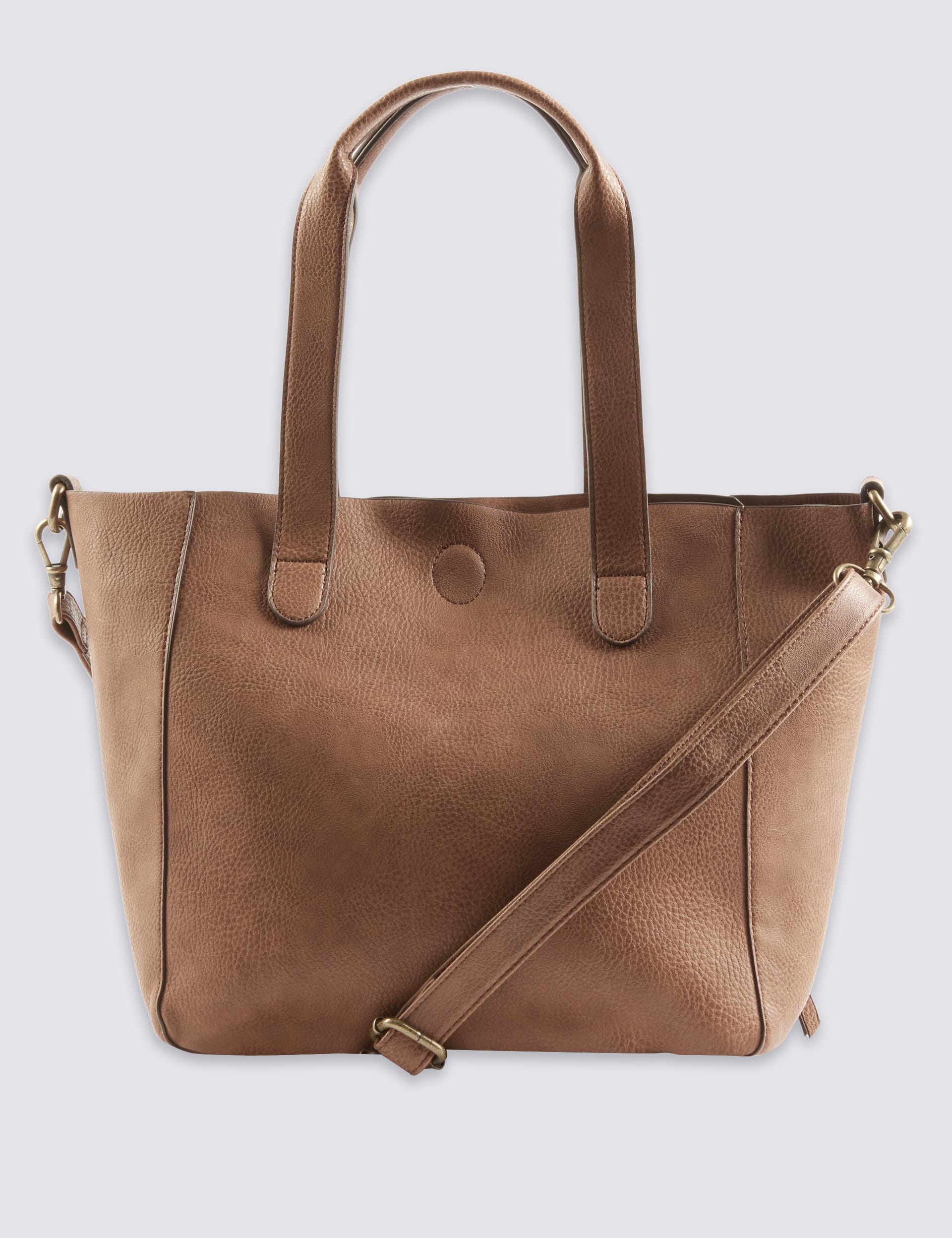 Faux Leather Etched Shopper Bag Image 2 of 6