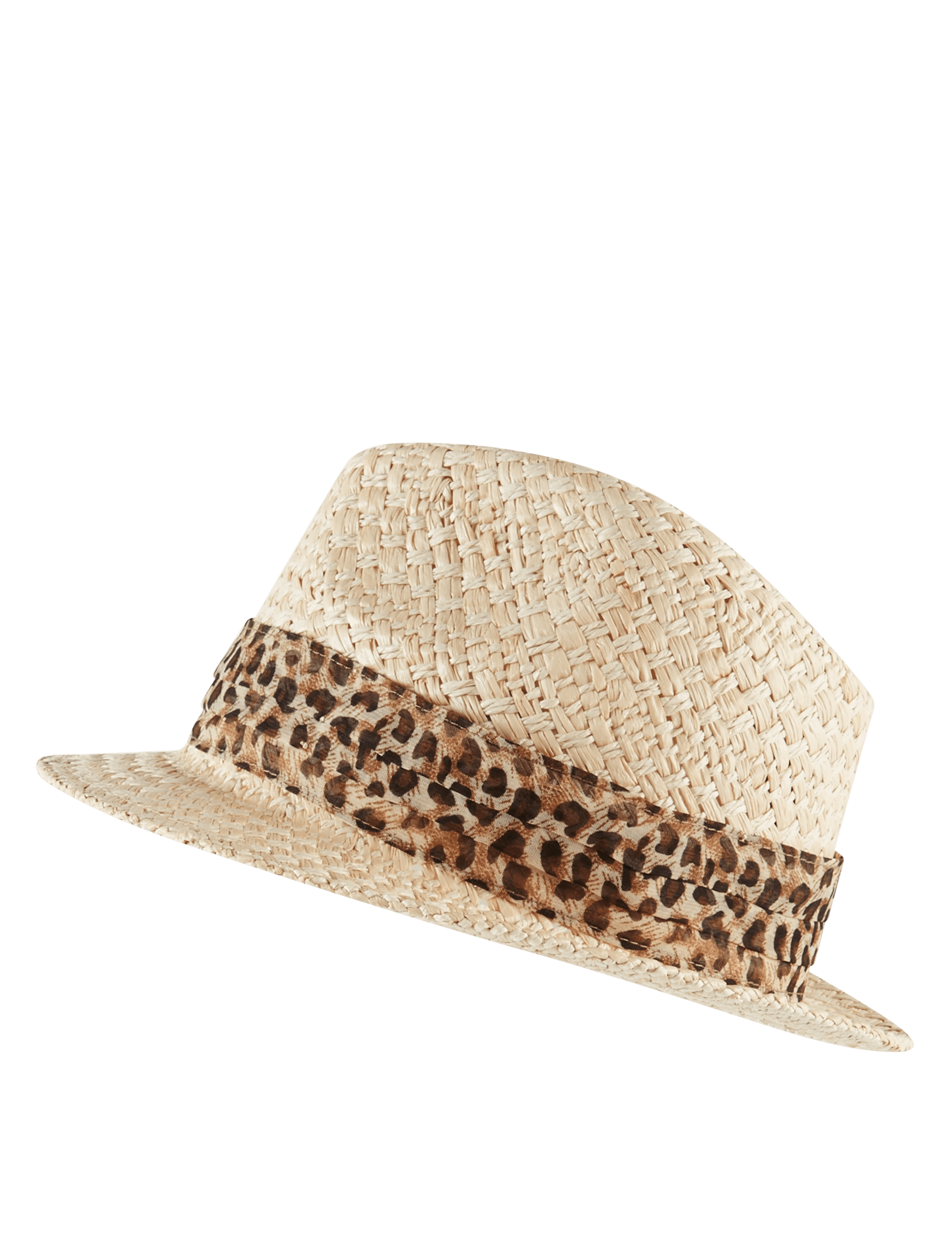 Animal Print Scarf Trilby Hat Image 2 of 4