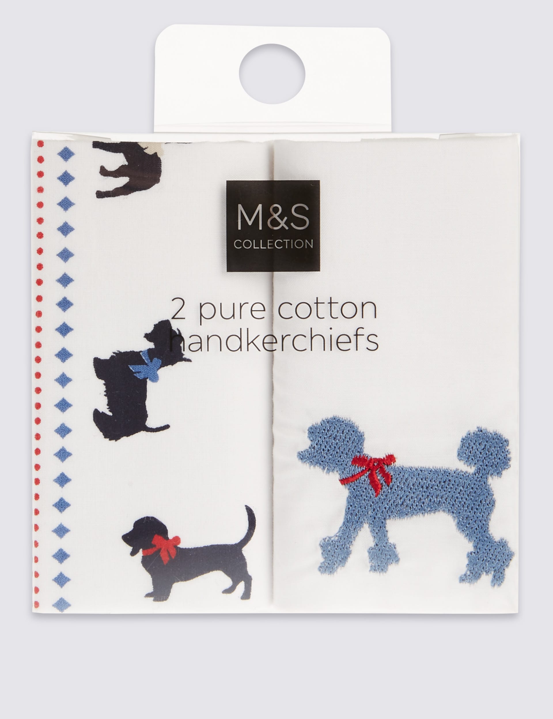 2 Pack Pure Cotton Animal Print Handkerchiefs Image 1 of 2