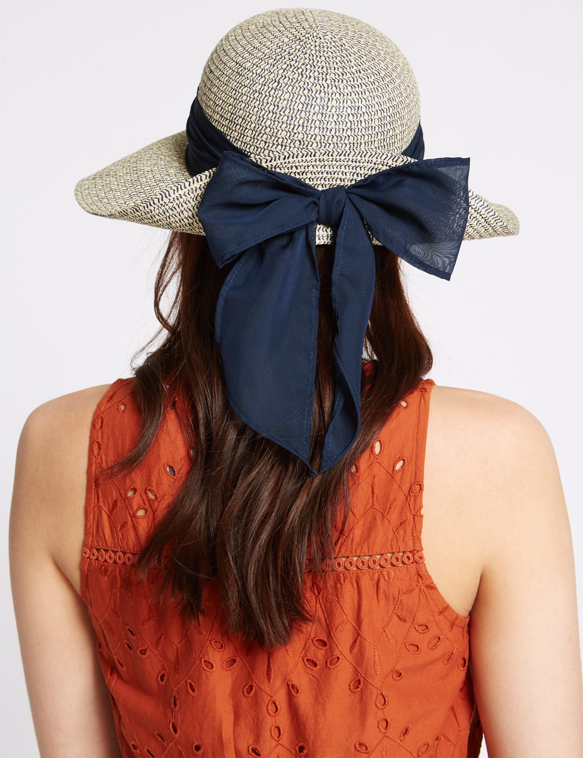Marl Scarf Summer Hat Image 2 of 4