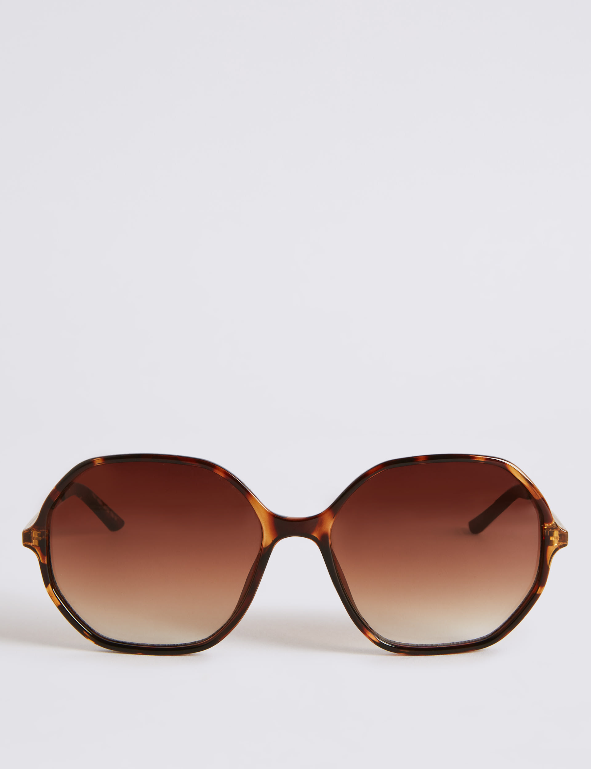 Hexagonal Frame Oversized Sunglasses Image 2 of 3