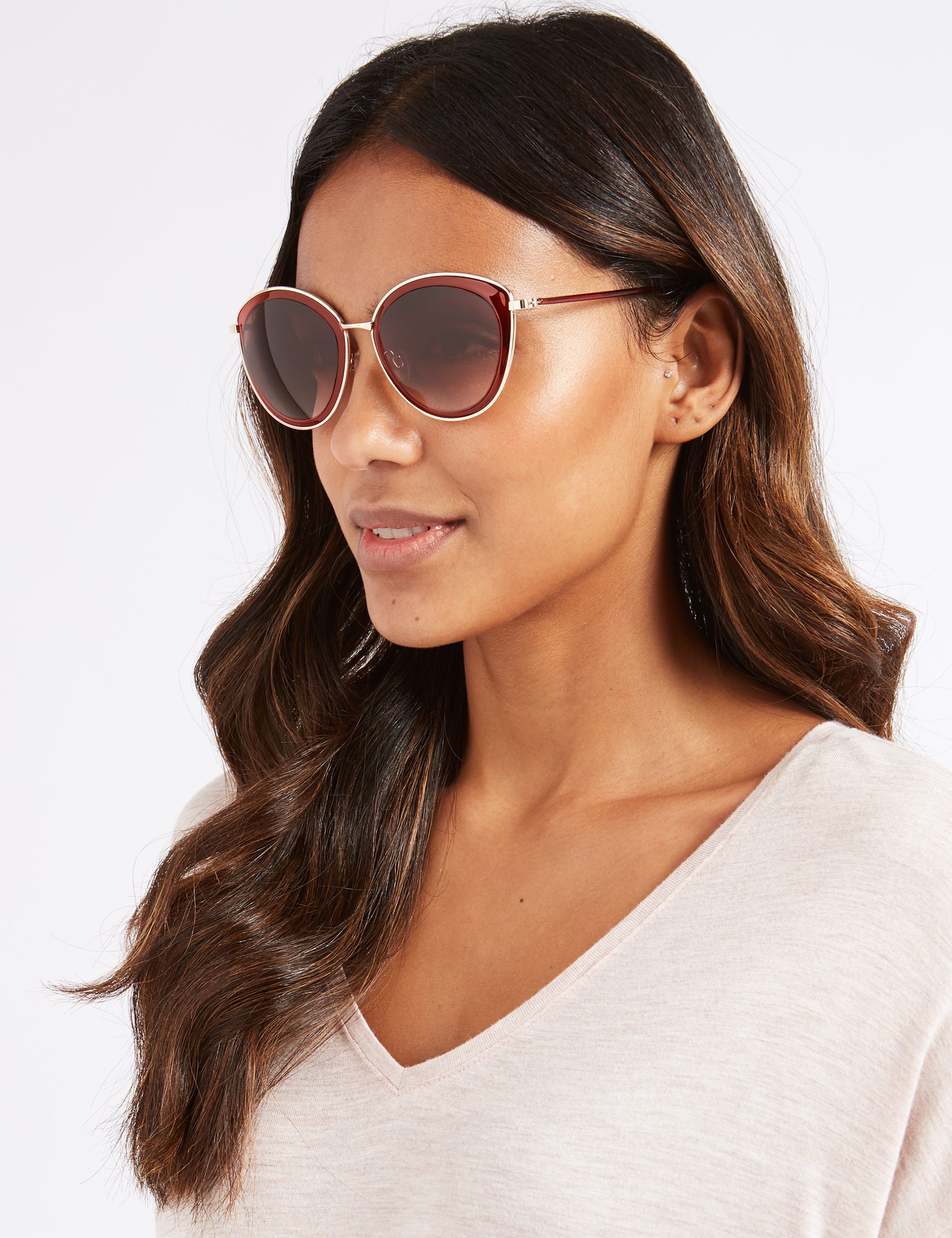 Rim Insert Square Sunglasses Image 2 of 4