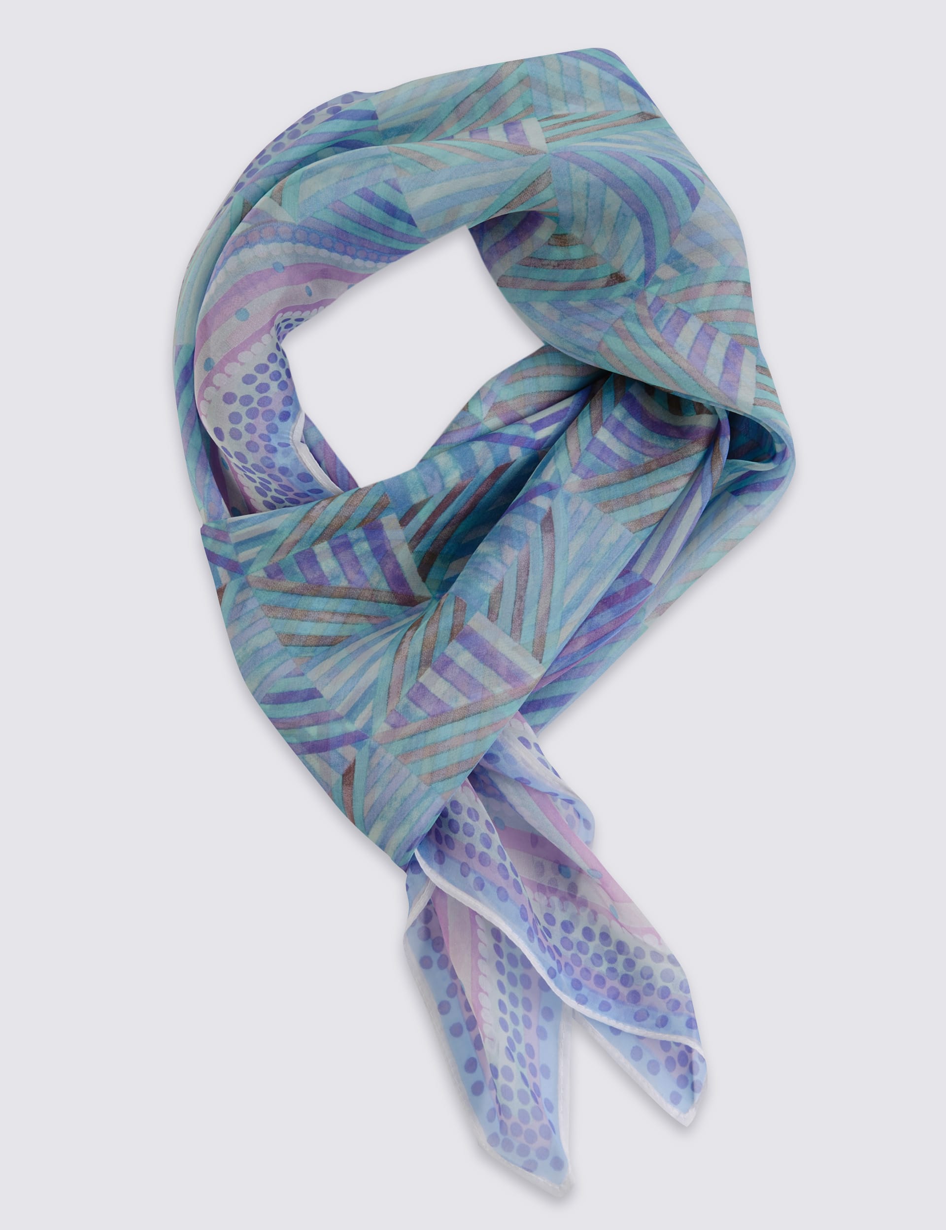 Pure Silk Abstract Print Scarf Image 2 of 5