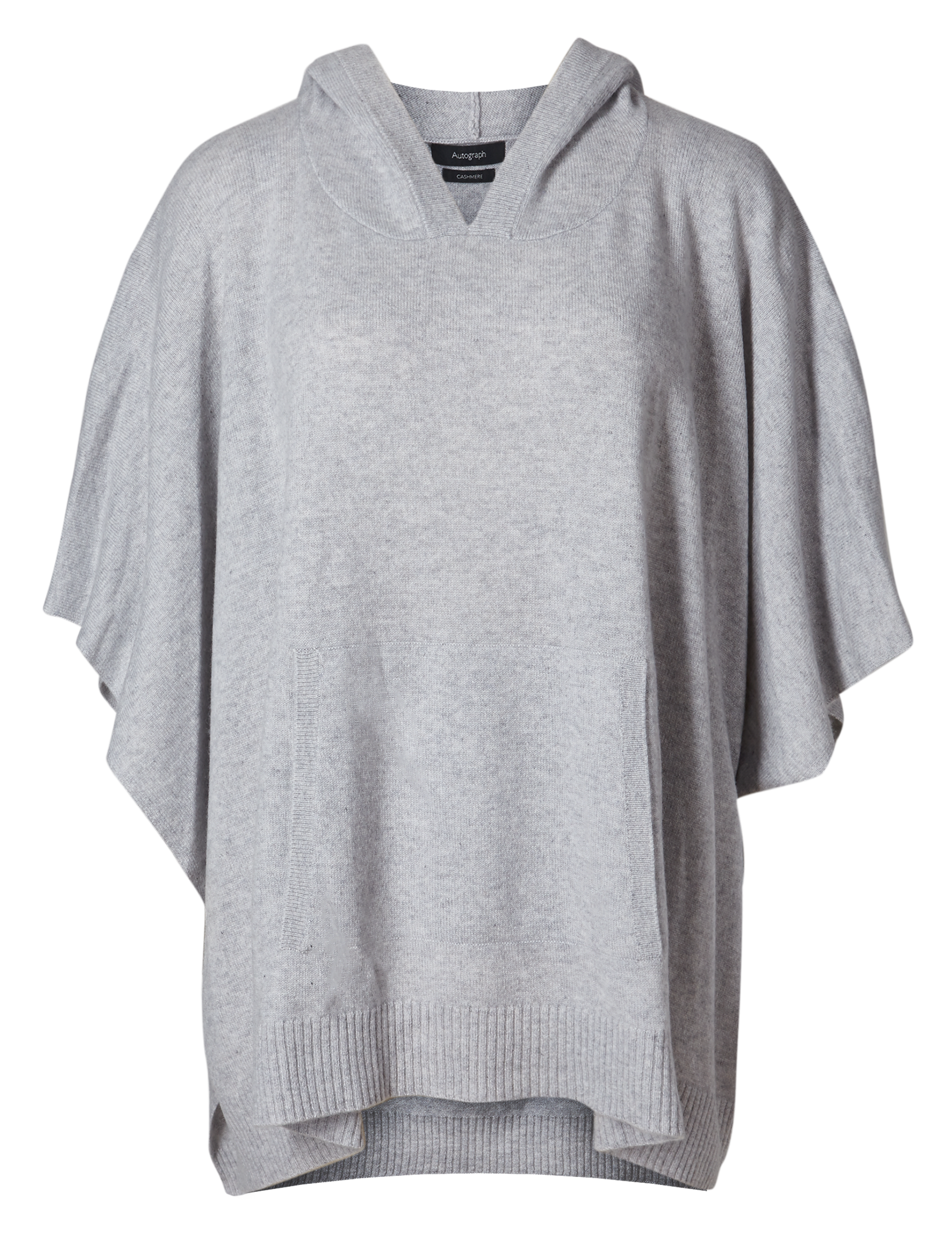Pure Cashmere Hooded Poncho Image 2 of 6