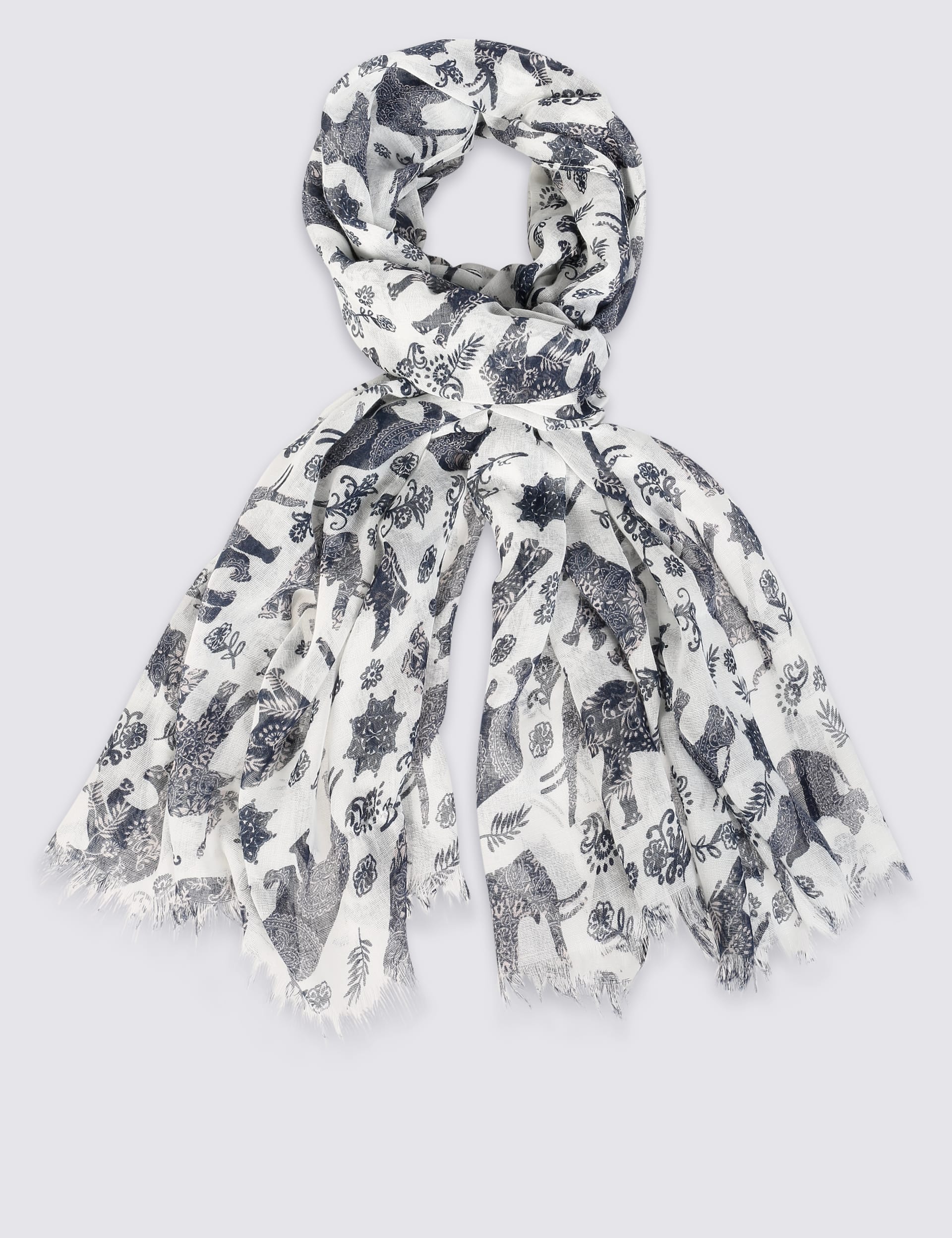 Paisley Elephant Print Scarf Image 2 of 5