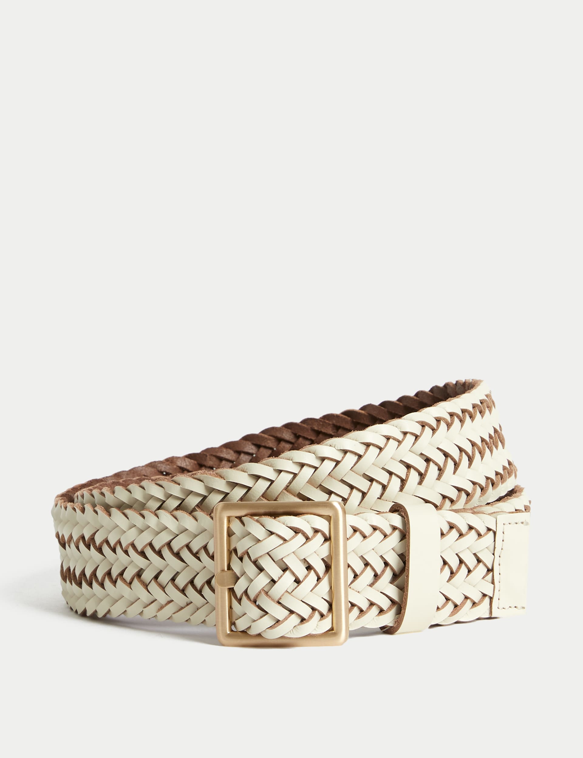 Leather Woven Jeans Belt