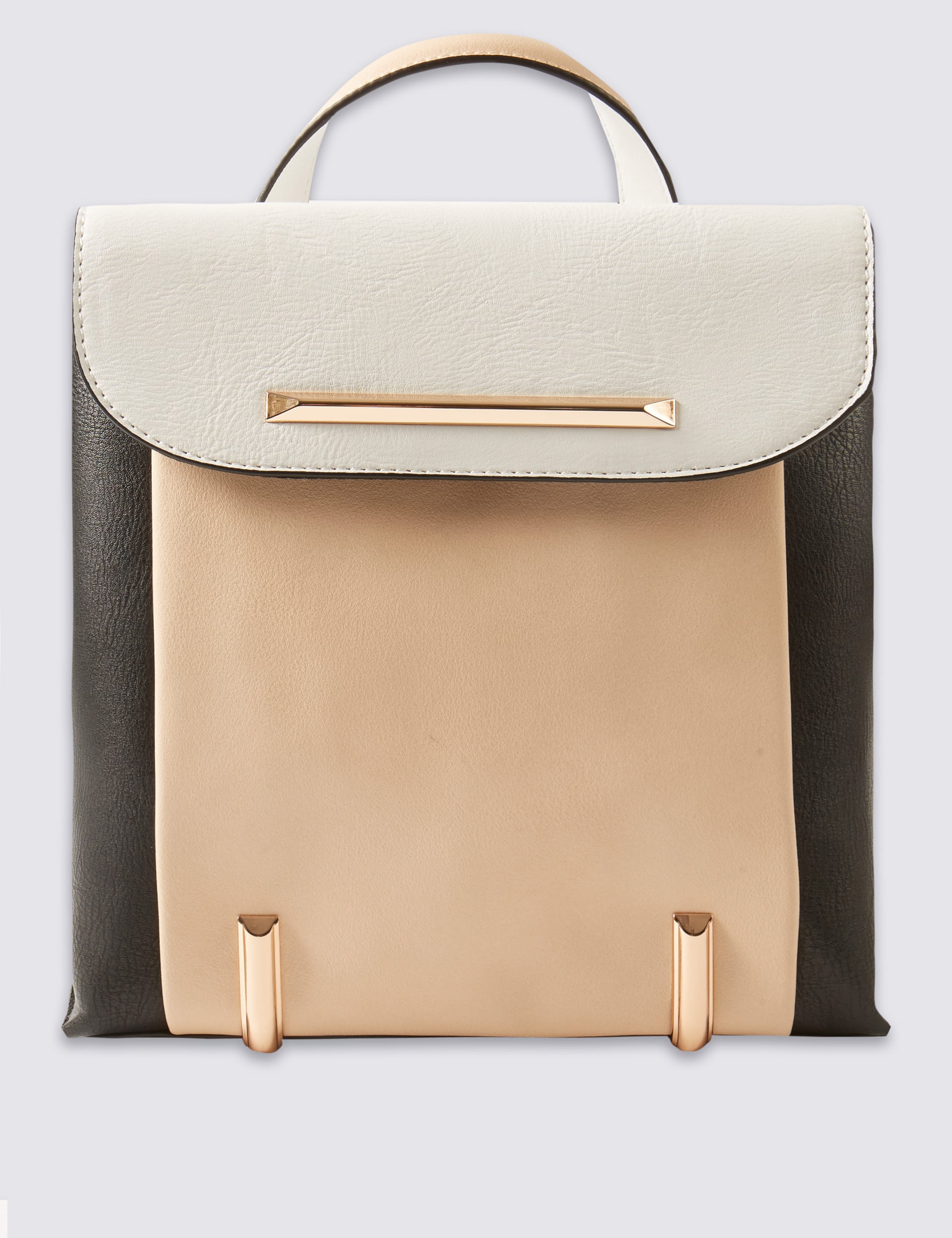 Faux Leather Bar Trim Rucksack Image 2 of 6