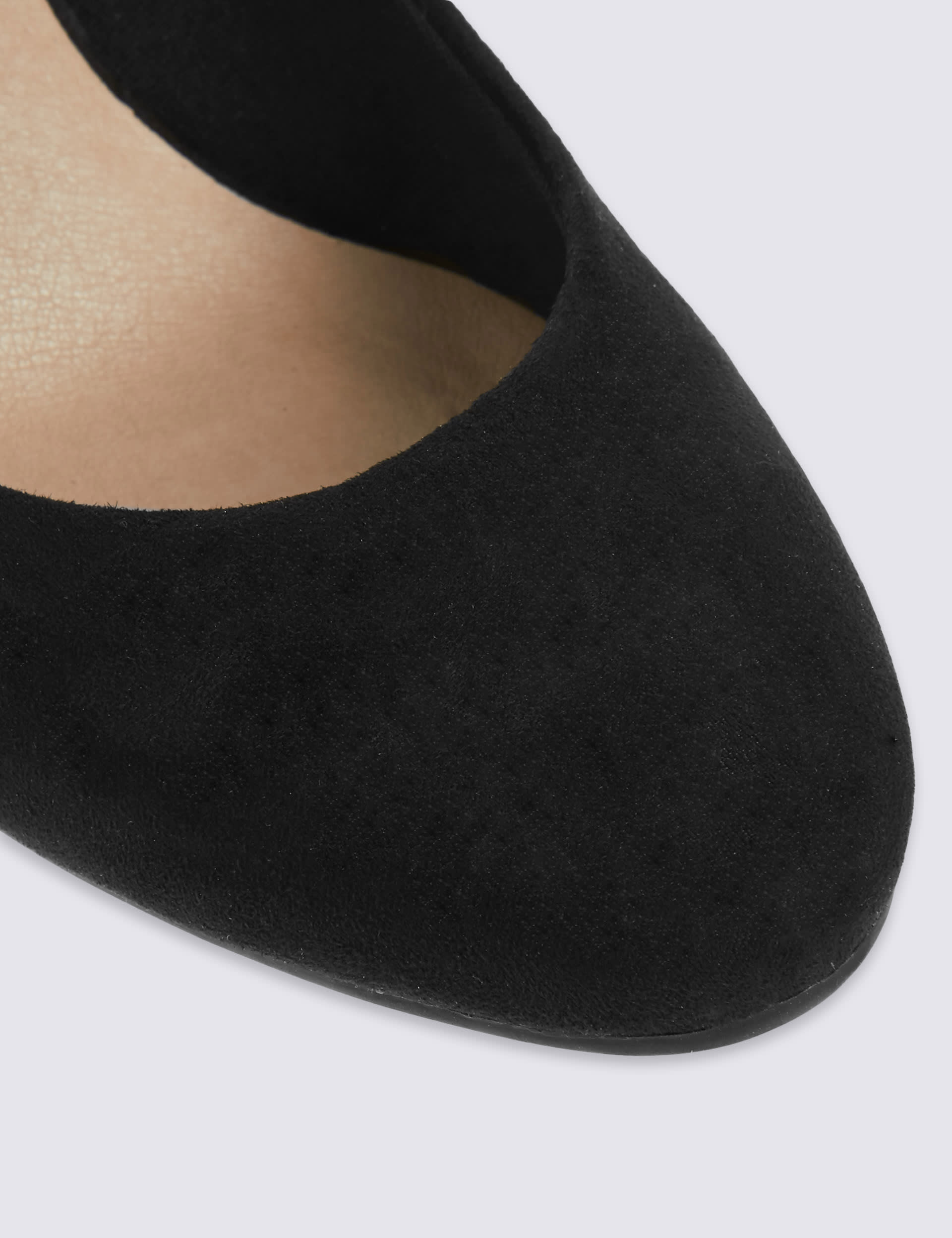 Flared Block Heel Court Shoes with Insolia® Image 2 of 6