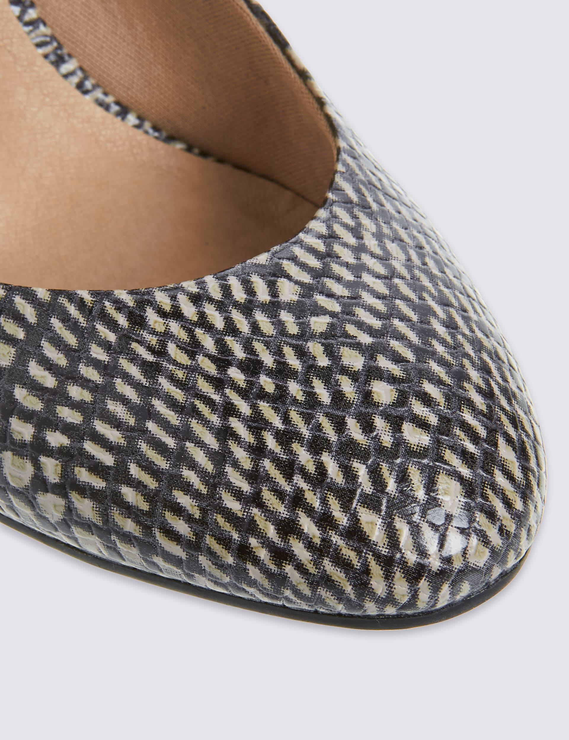 Flared Block Heel Court Shoes with Insolia® Image 2 of 6