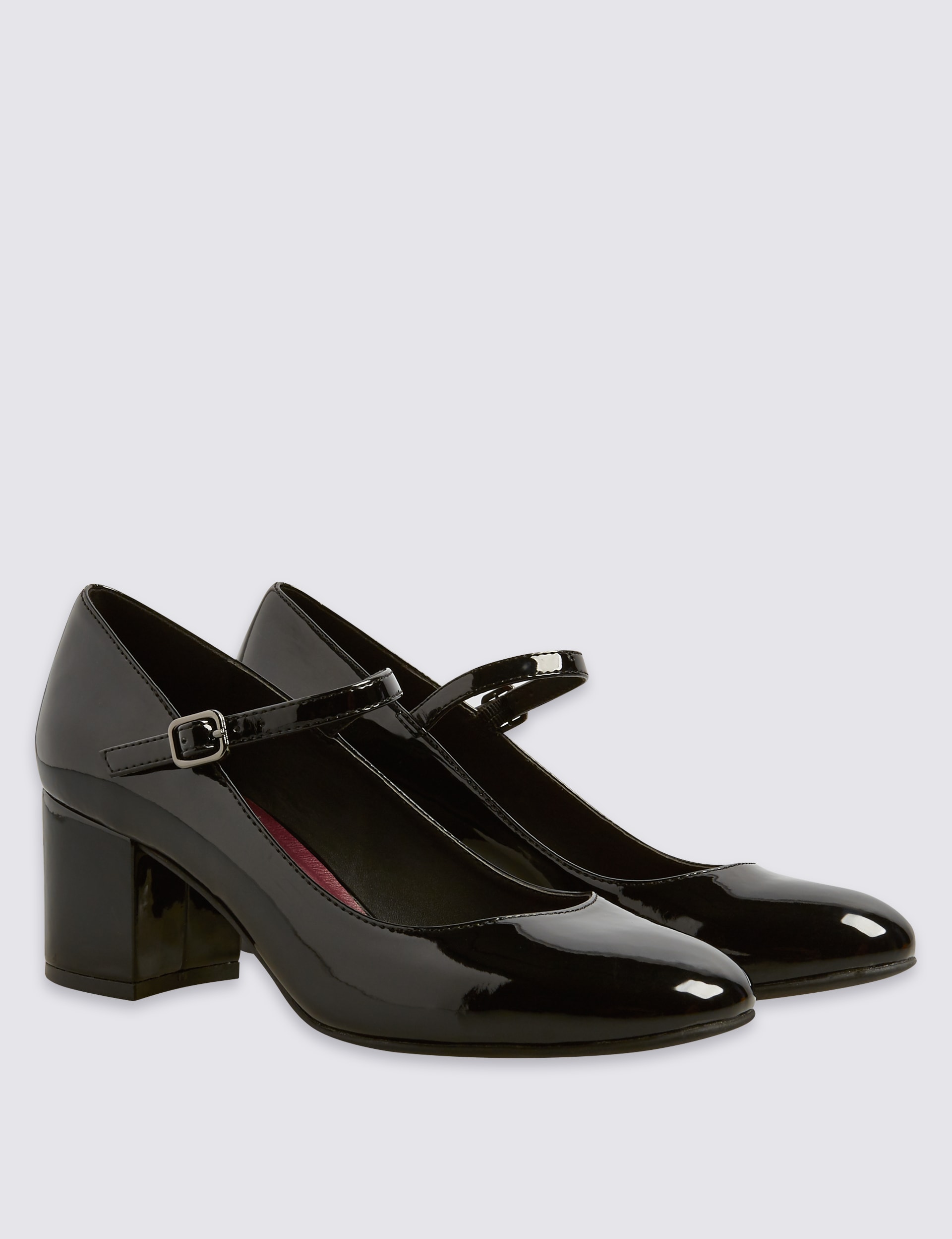 Block Heel Buckle Court Shoes with Insolia® Image 2 of 6