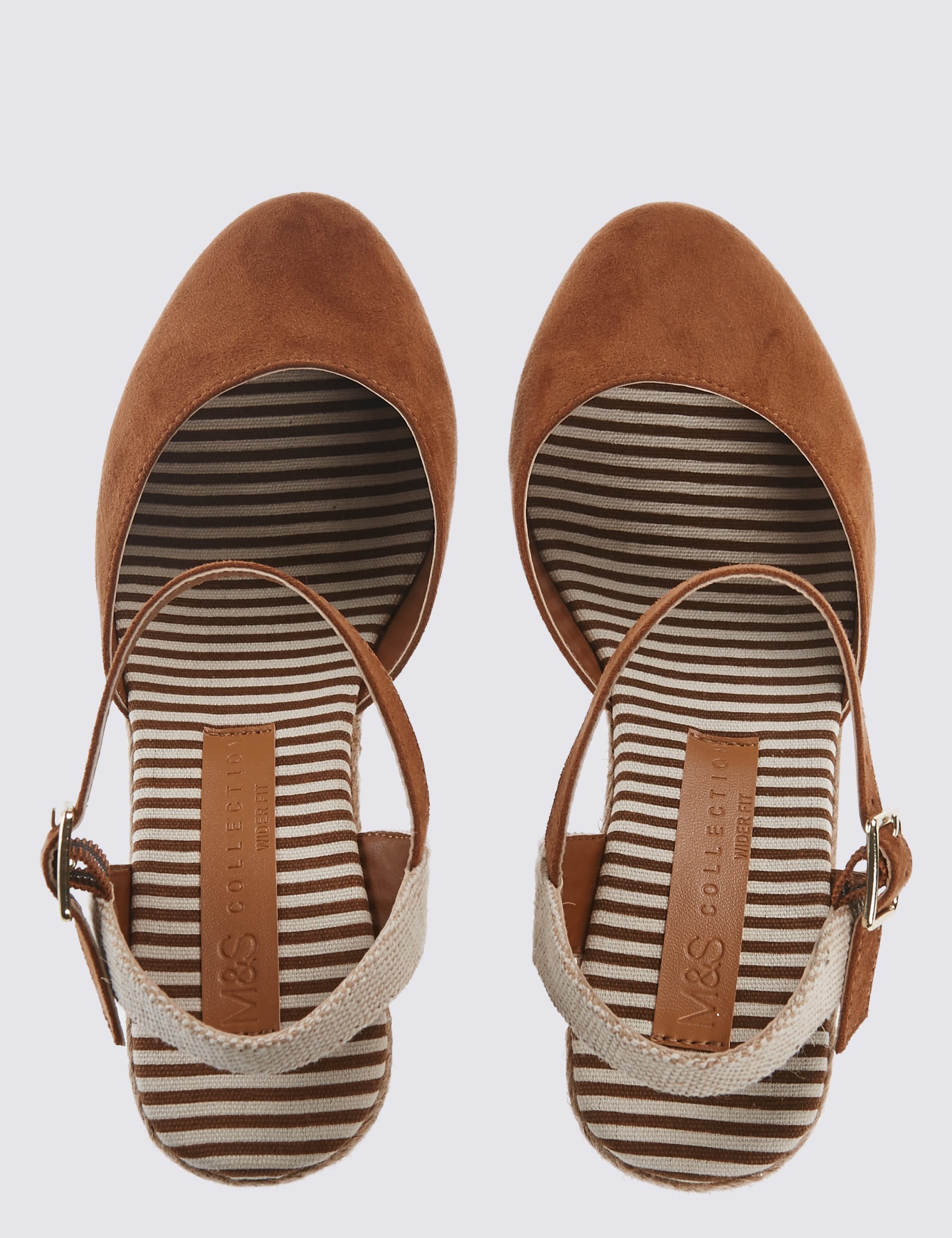 Wide Fit Wedge Heel Closed Toe Espadrilles Image 2 of 7