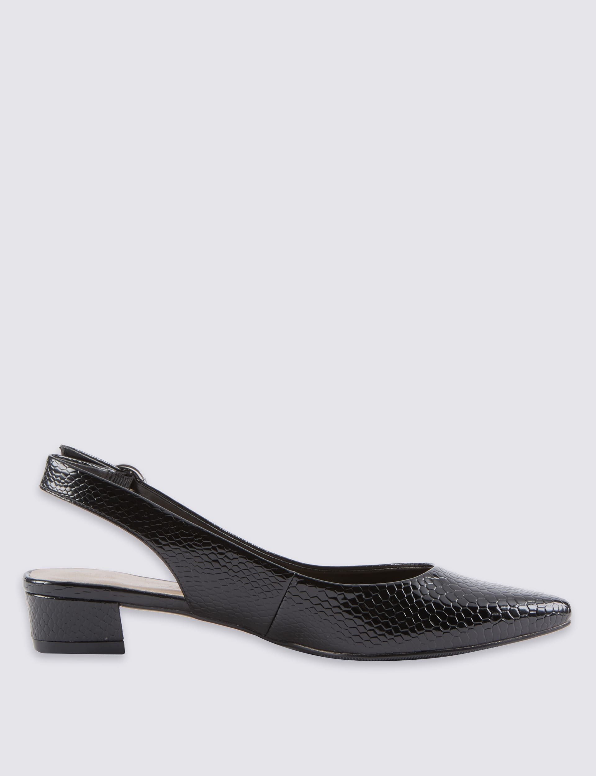 Faux Snakeskin Court Shoes with Insolia Flex® Image 2 of 5