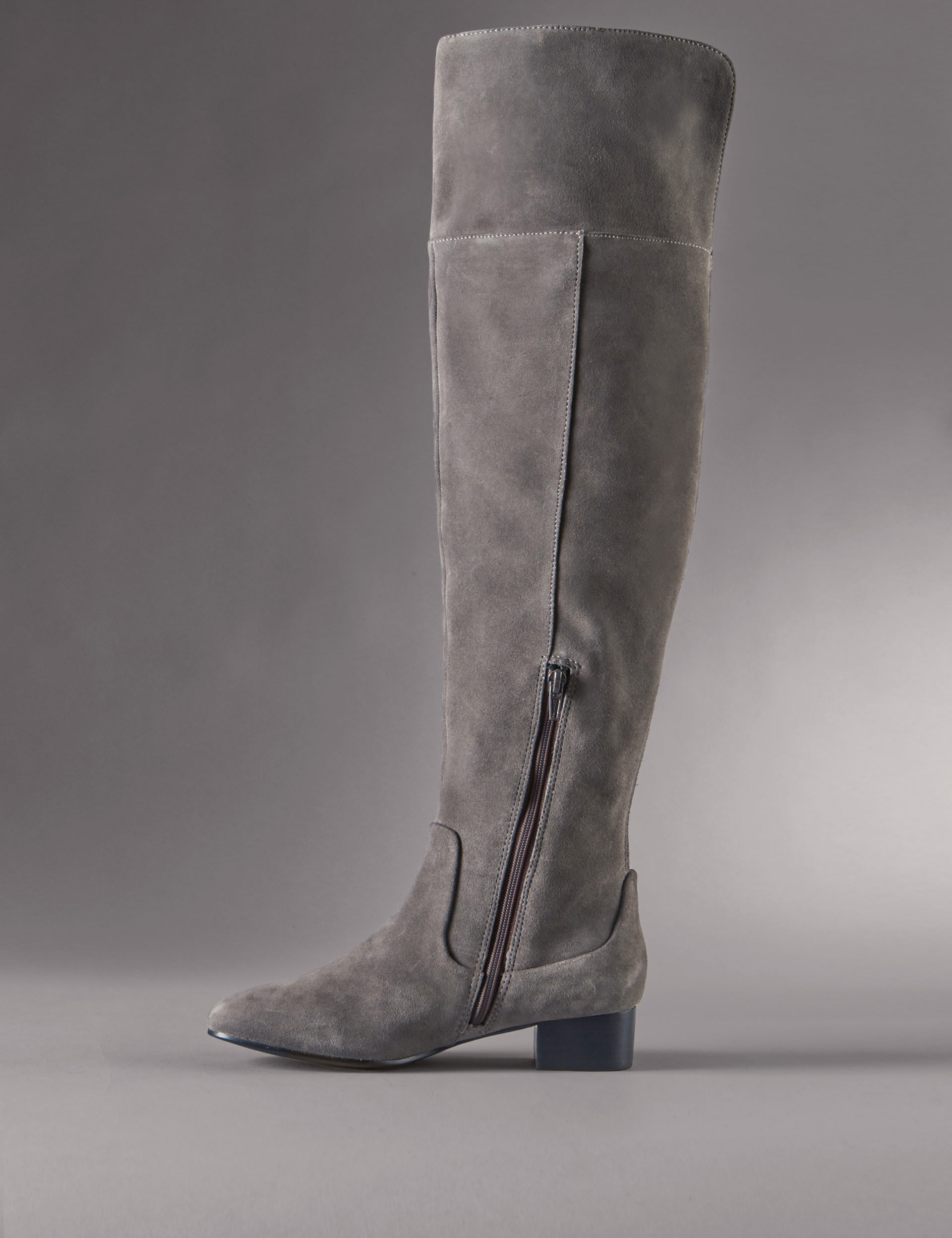 Grey over the knee boots online