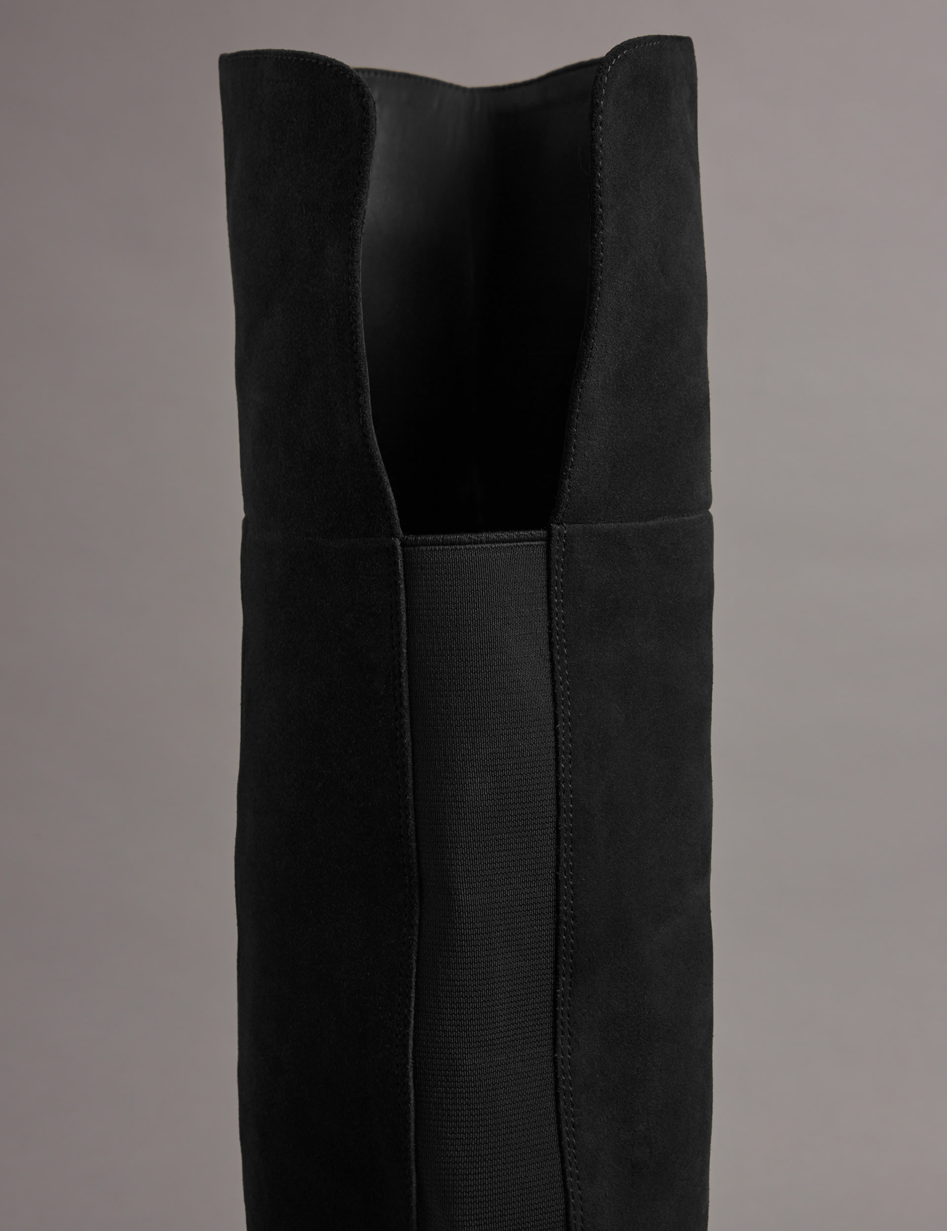 Suede Block Heel Over the Knee High Boots Image 2 of 7