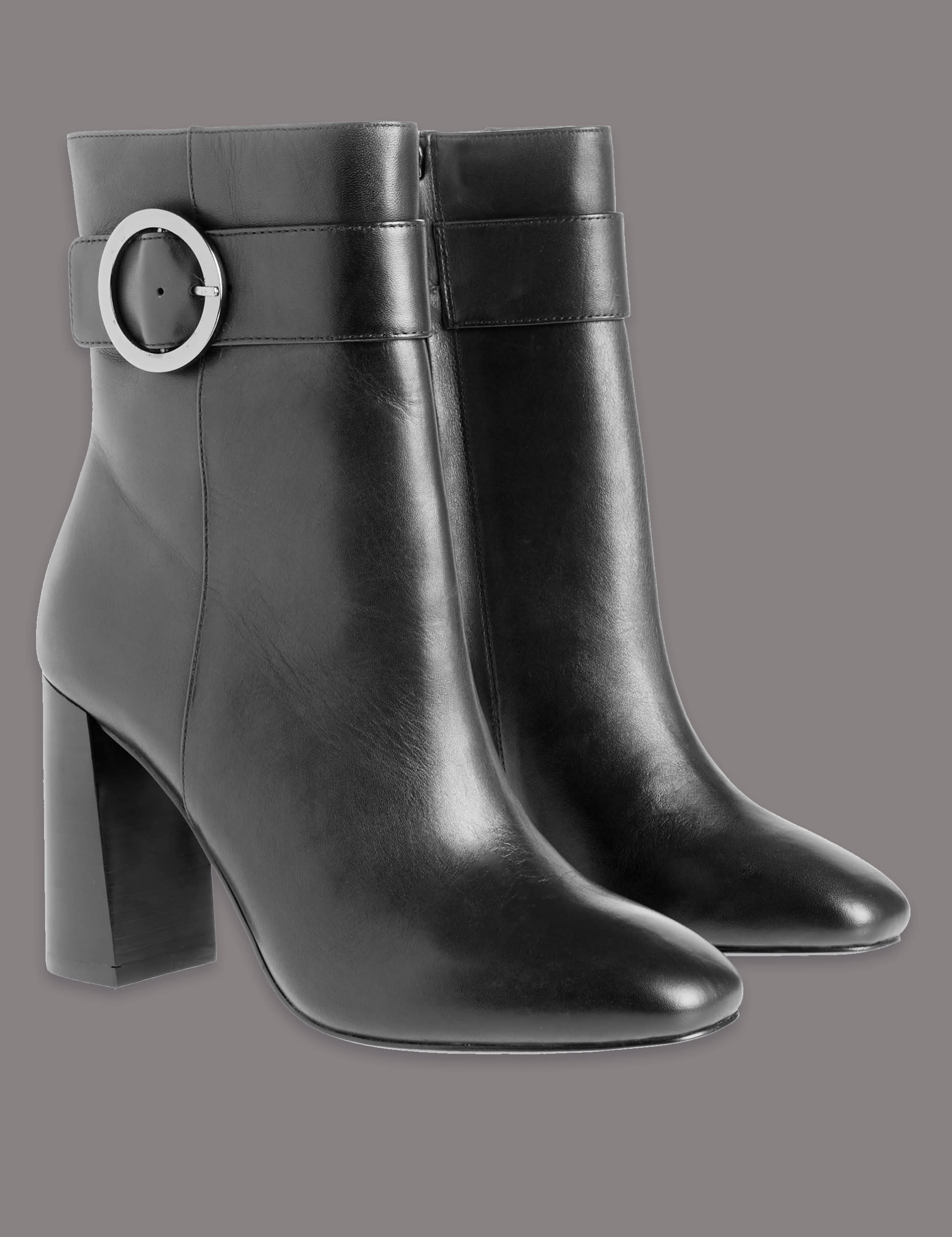 Leather High Ring Ankle Boots with Insolia® Image 2 of 7