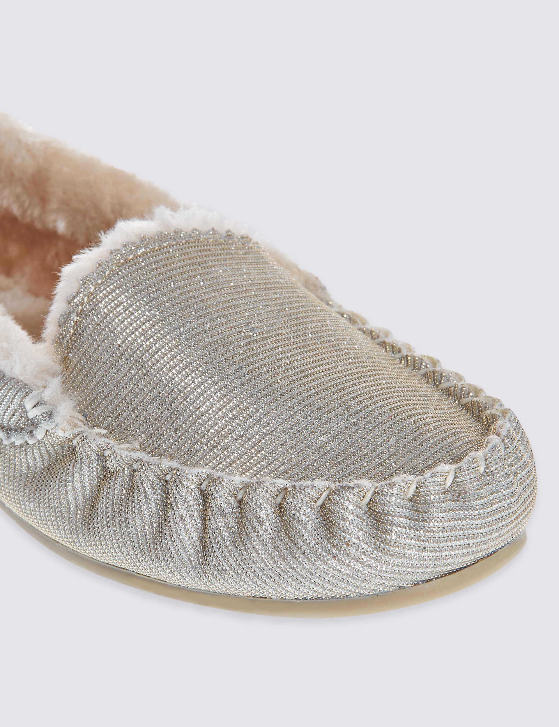 Sparkle Moccasin Slippers M S Collection M S