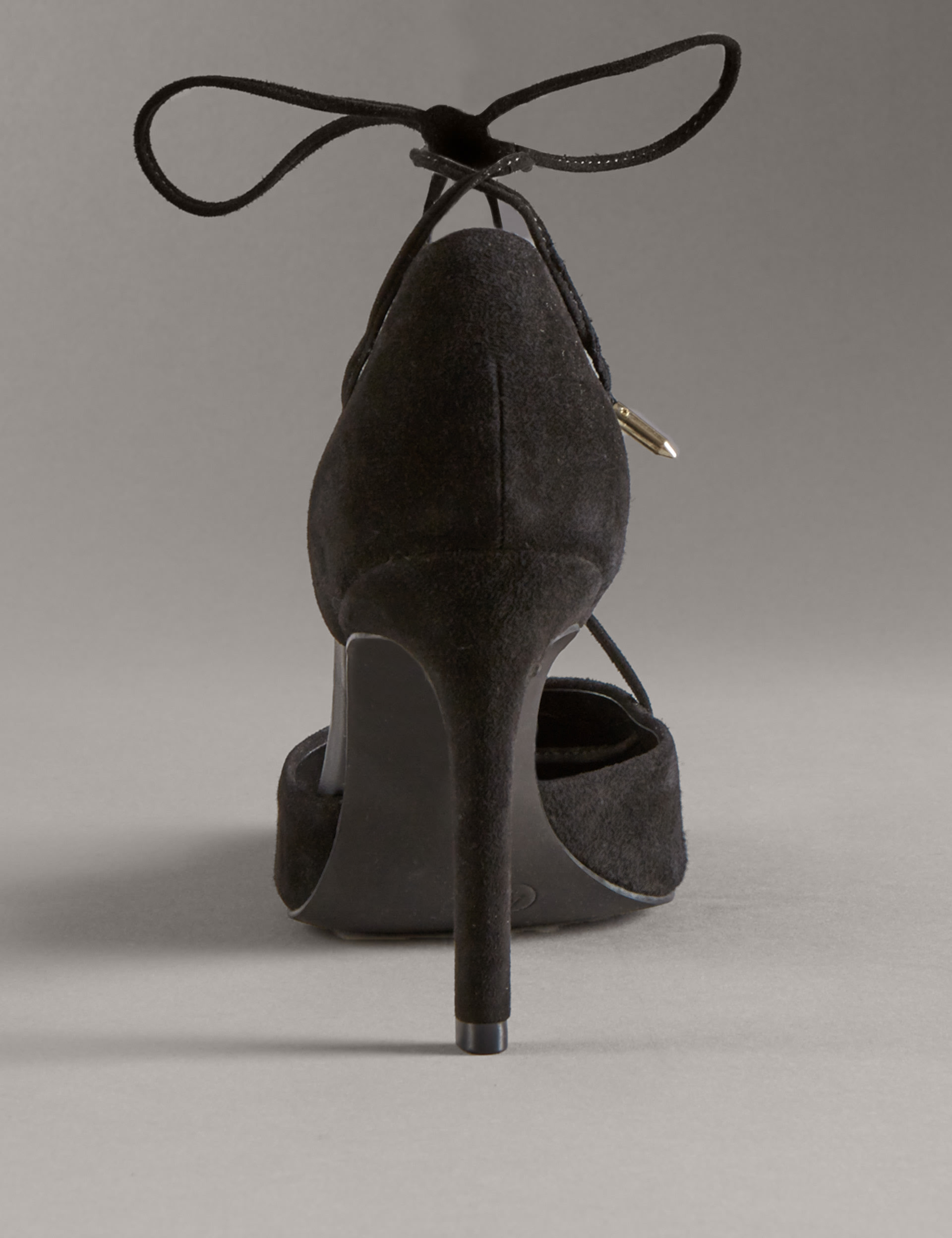 Stain Away™ Suede Stiletto High Heel Ghillie Court Shoes with Insolia® Image 2 of 5