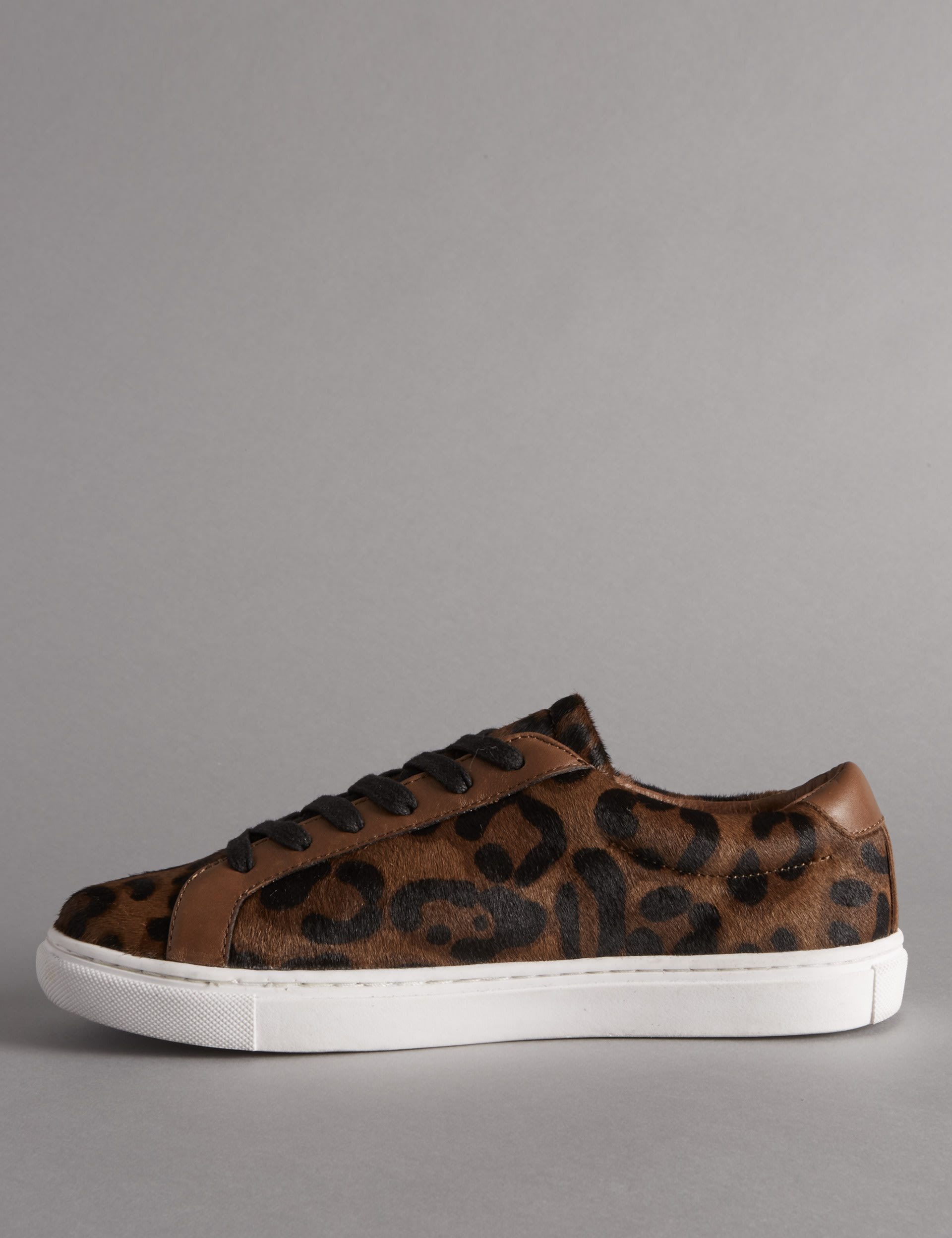 Leather Lace-up Trainers Image 2 of 5