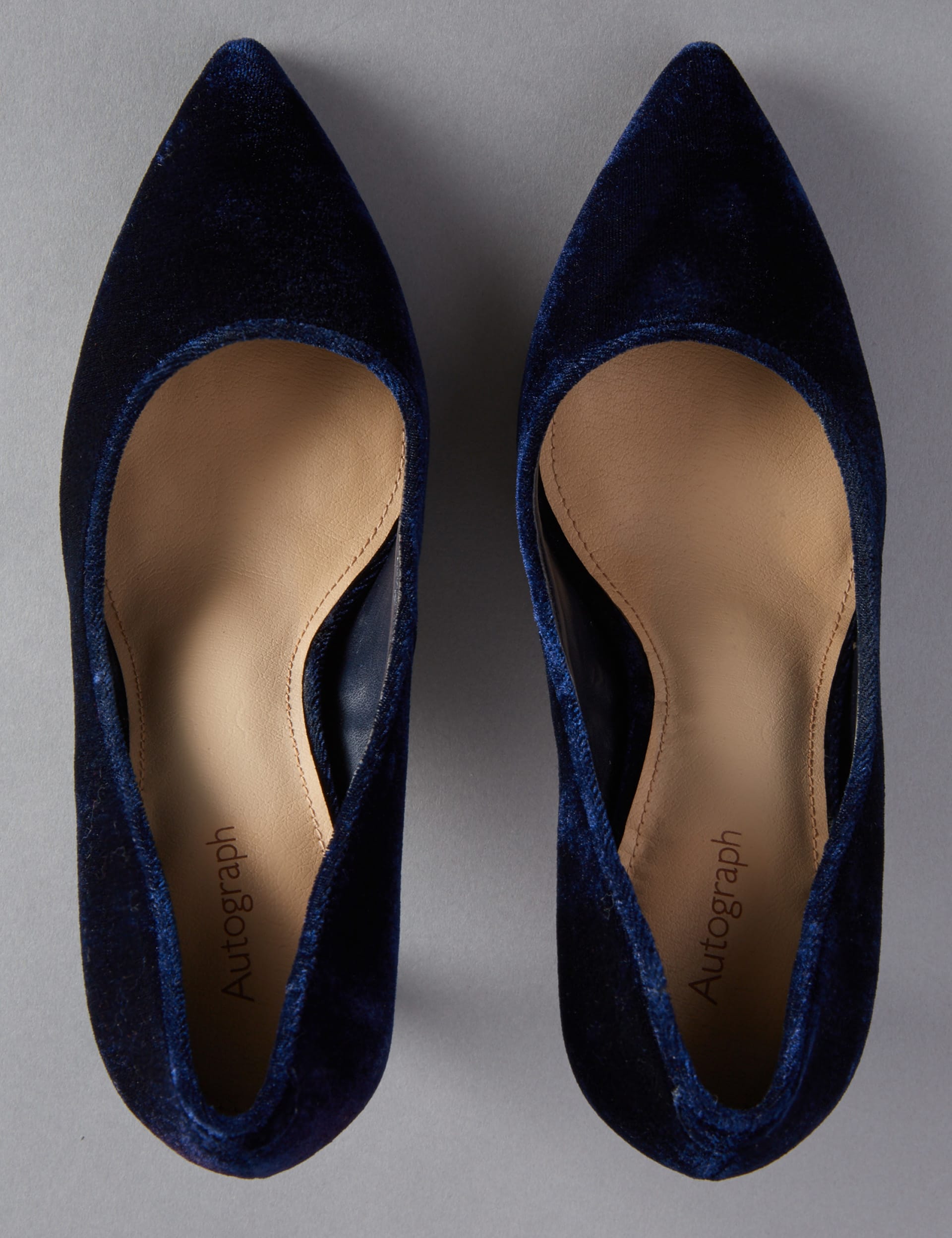 Velvet Stiletto Court Shoes with Insolia® Image 2 of 5