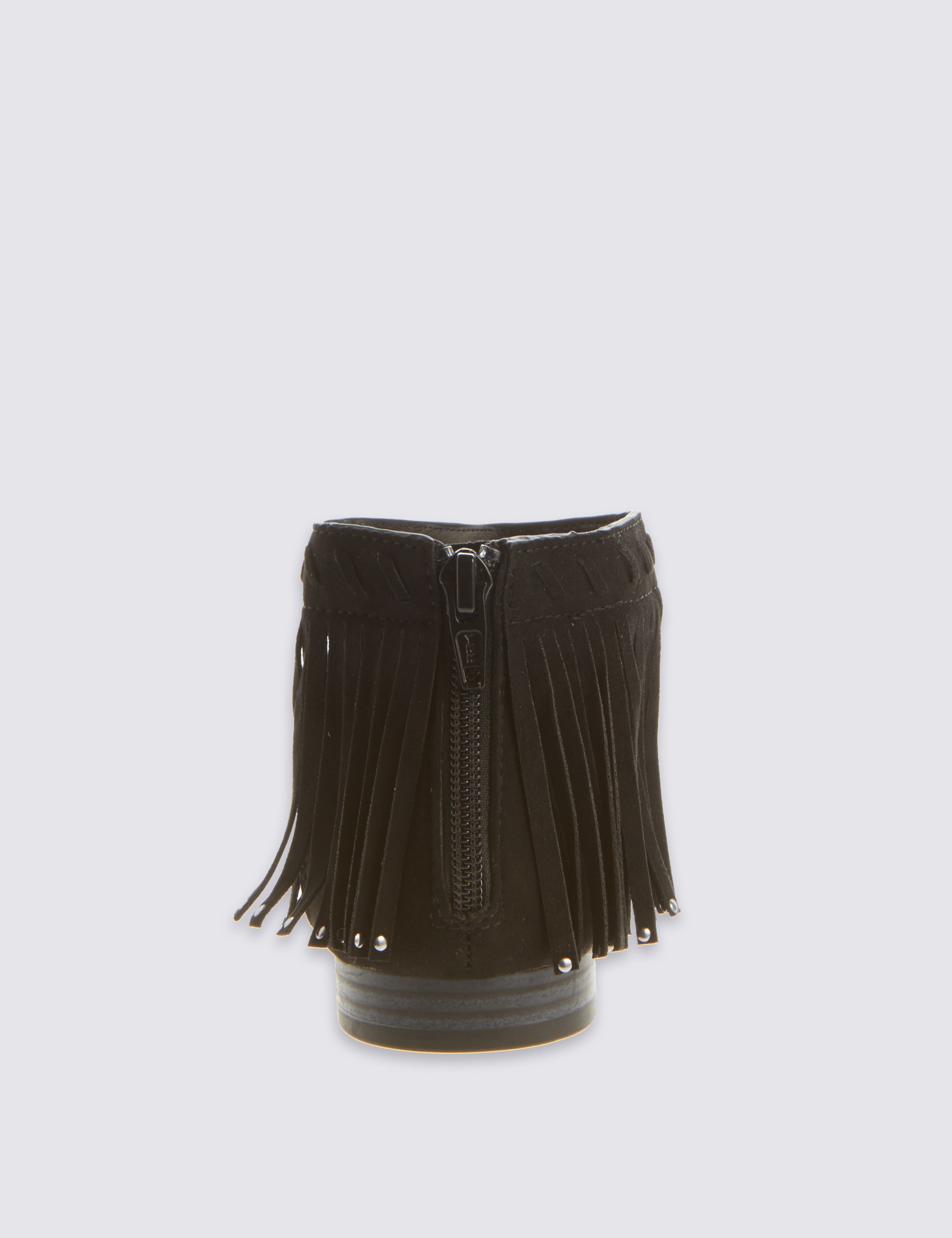 Faux Suede Fringe Cuff Sandals Image 2 of 6
