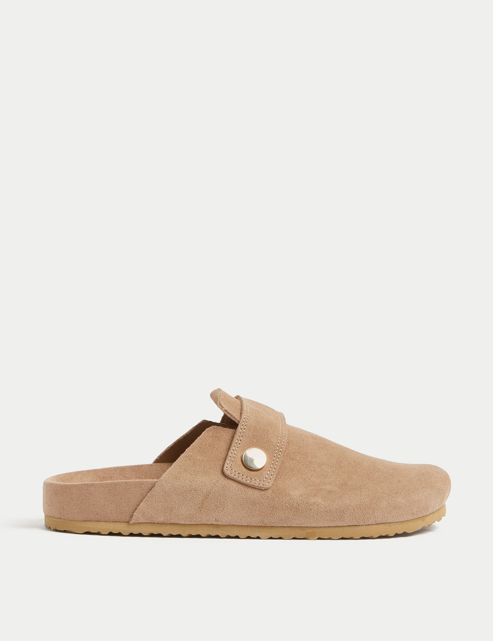 Suede Studded Flat Mules | M&S Collection | M&S