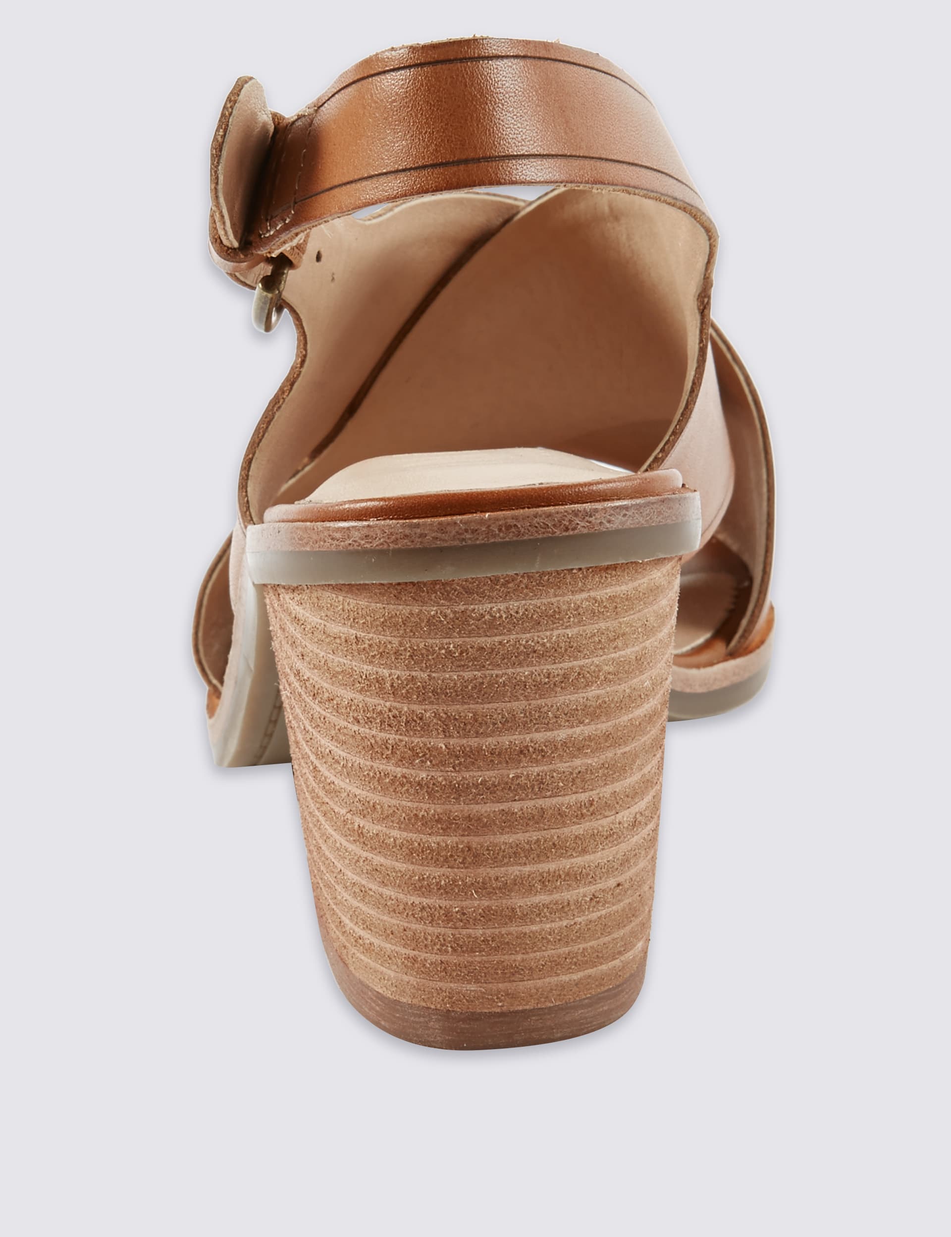 Leather Crossover Sandals with Insolia® Image 2 of 6