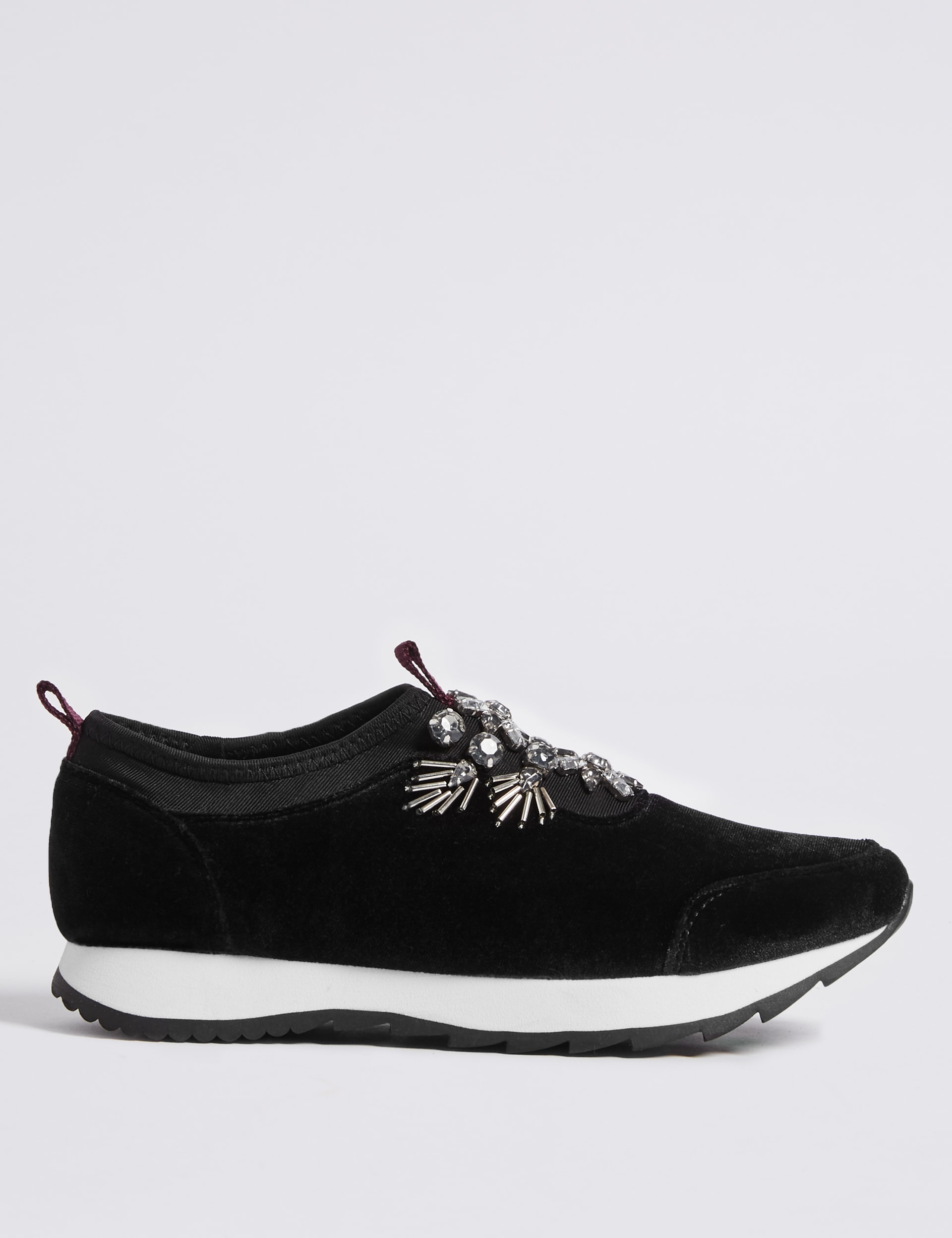 Embellished Slip on Trainers M S Collection M S