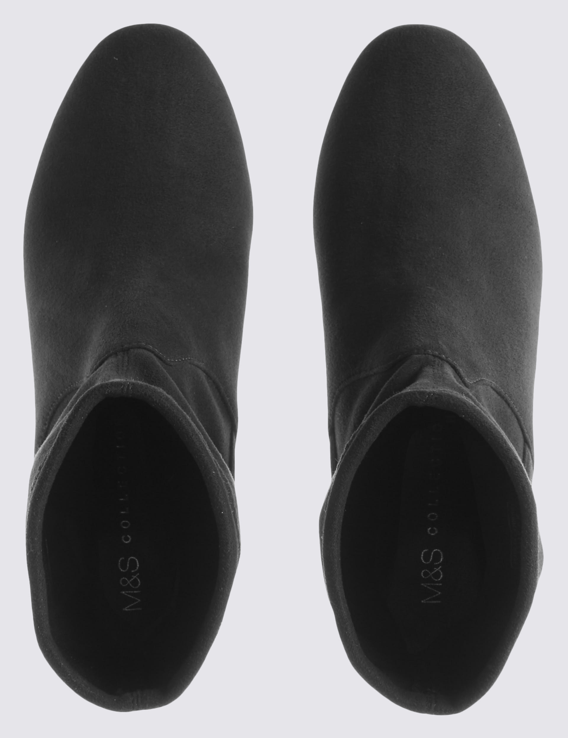 Block Heel Sock Ankle Boots with Insolia® Image 2 of 6