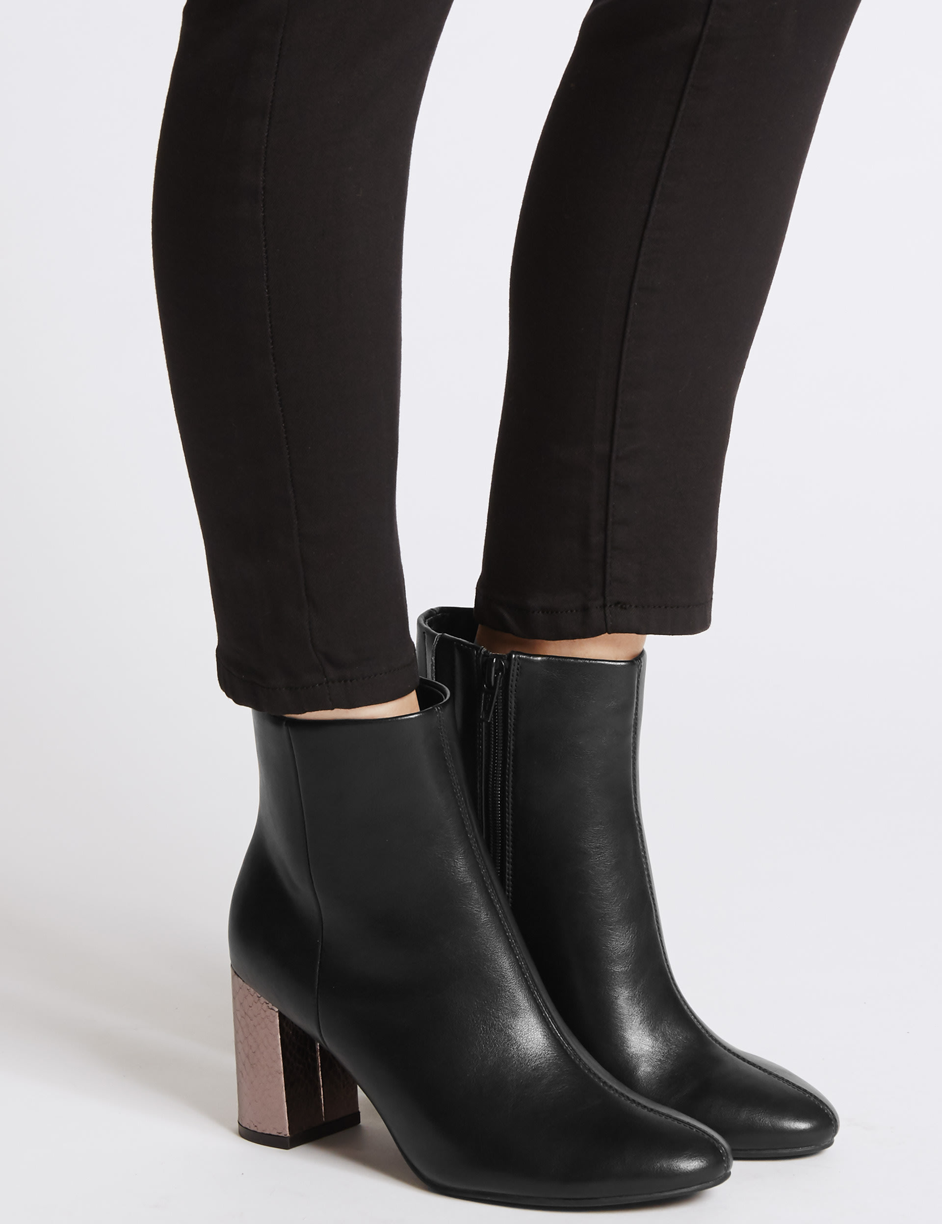 Block Heel Ankle Boots Image 2 of 7