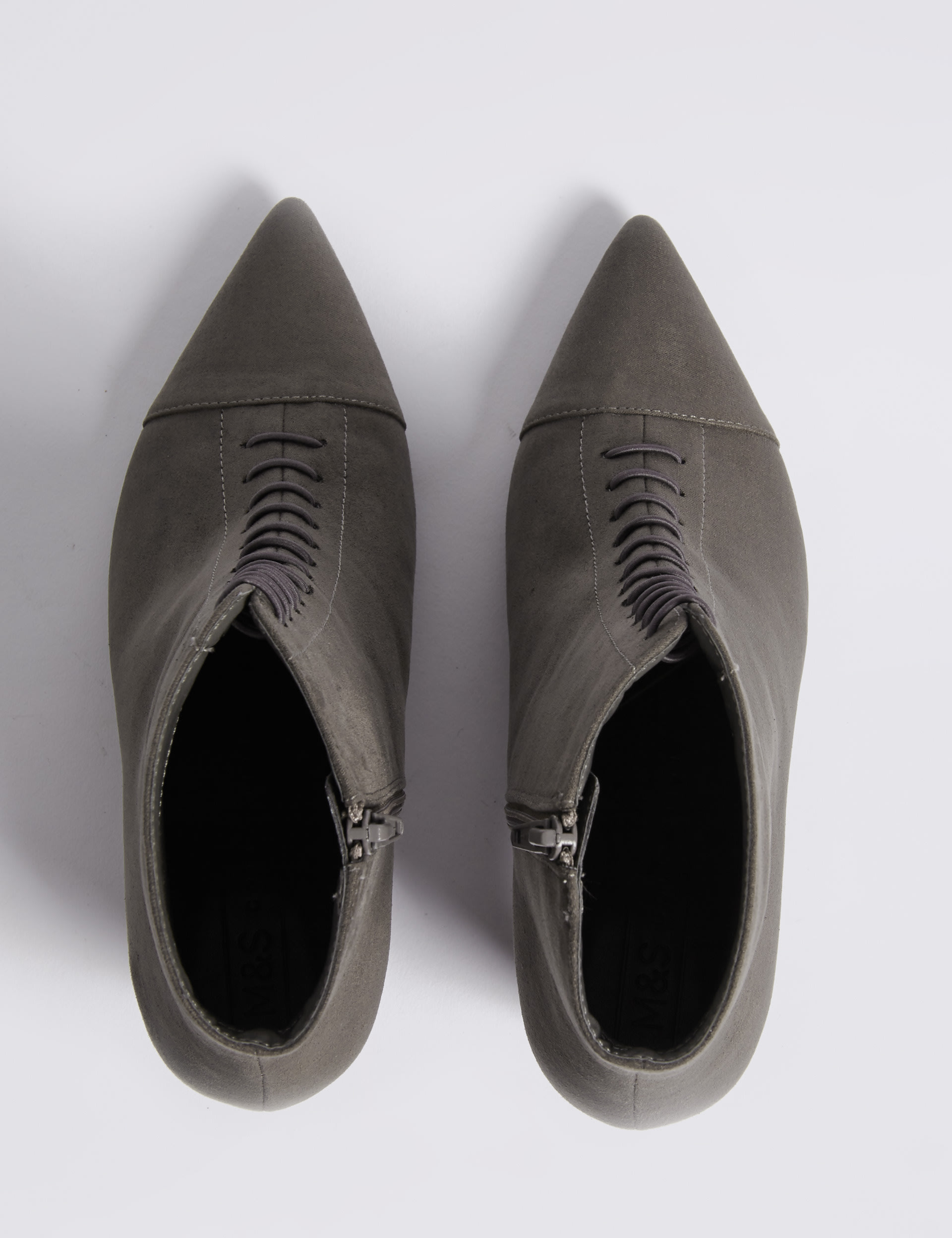 Kitten Heel Point Toe Ankle Boots Image 2 of 7