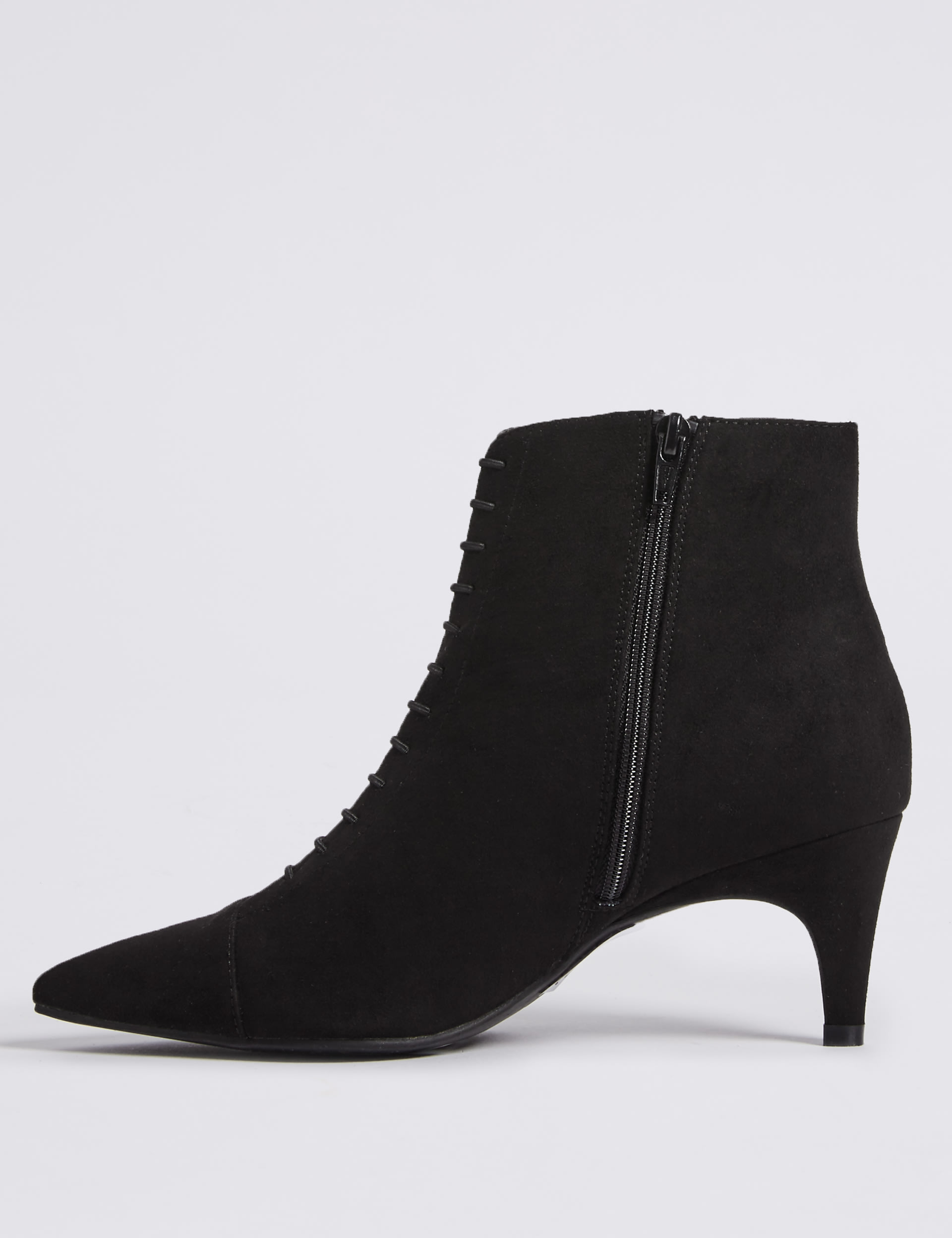 Kitten heel lace up boots clearance