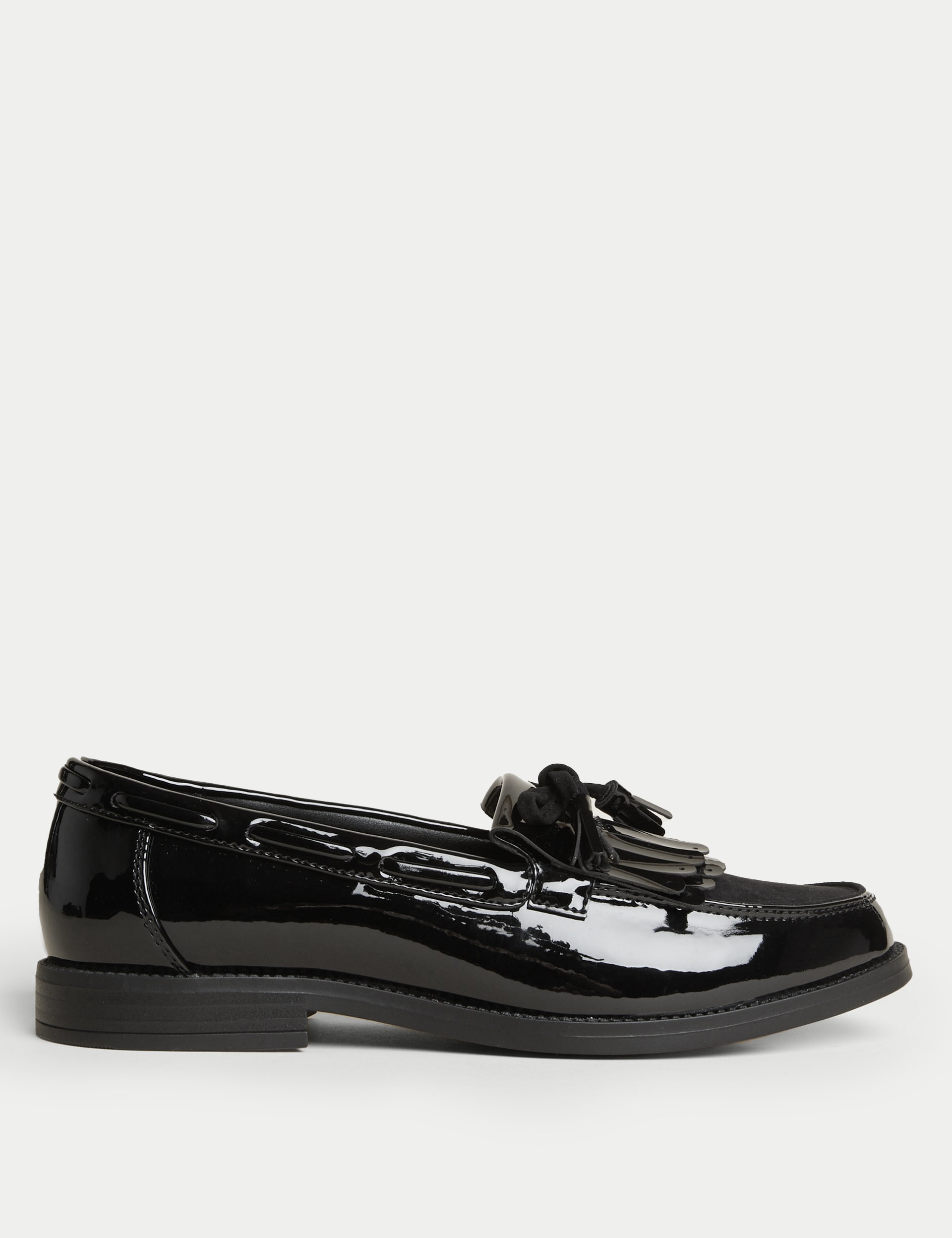 Patent Tassel Bow Loafers